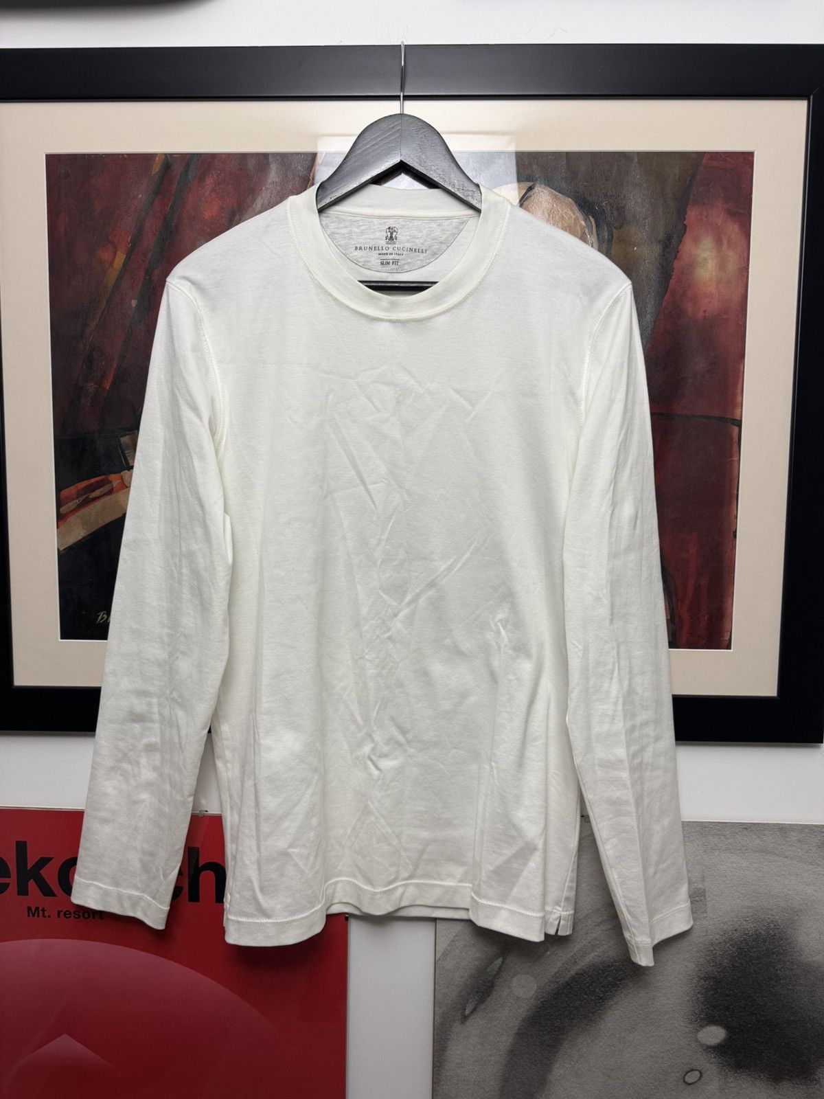 Brunello Cucinelli Brunello Cucinelli Slim Fit White Longsleeve Luxury Designer Size US M / EU 48-50 / 2 - 1 Thumbnail