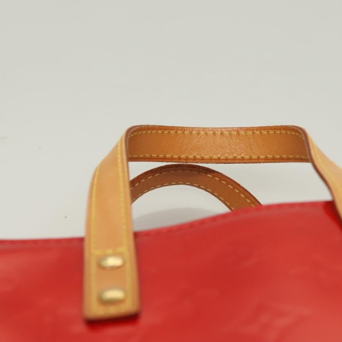 Louis Vuitton LOUIS VUITTON Monogram Vernis Reade PM Hand Bag Red Rouge Size ONE SIZE - 9 Thumbnail
