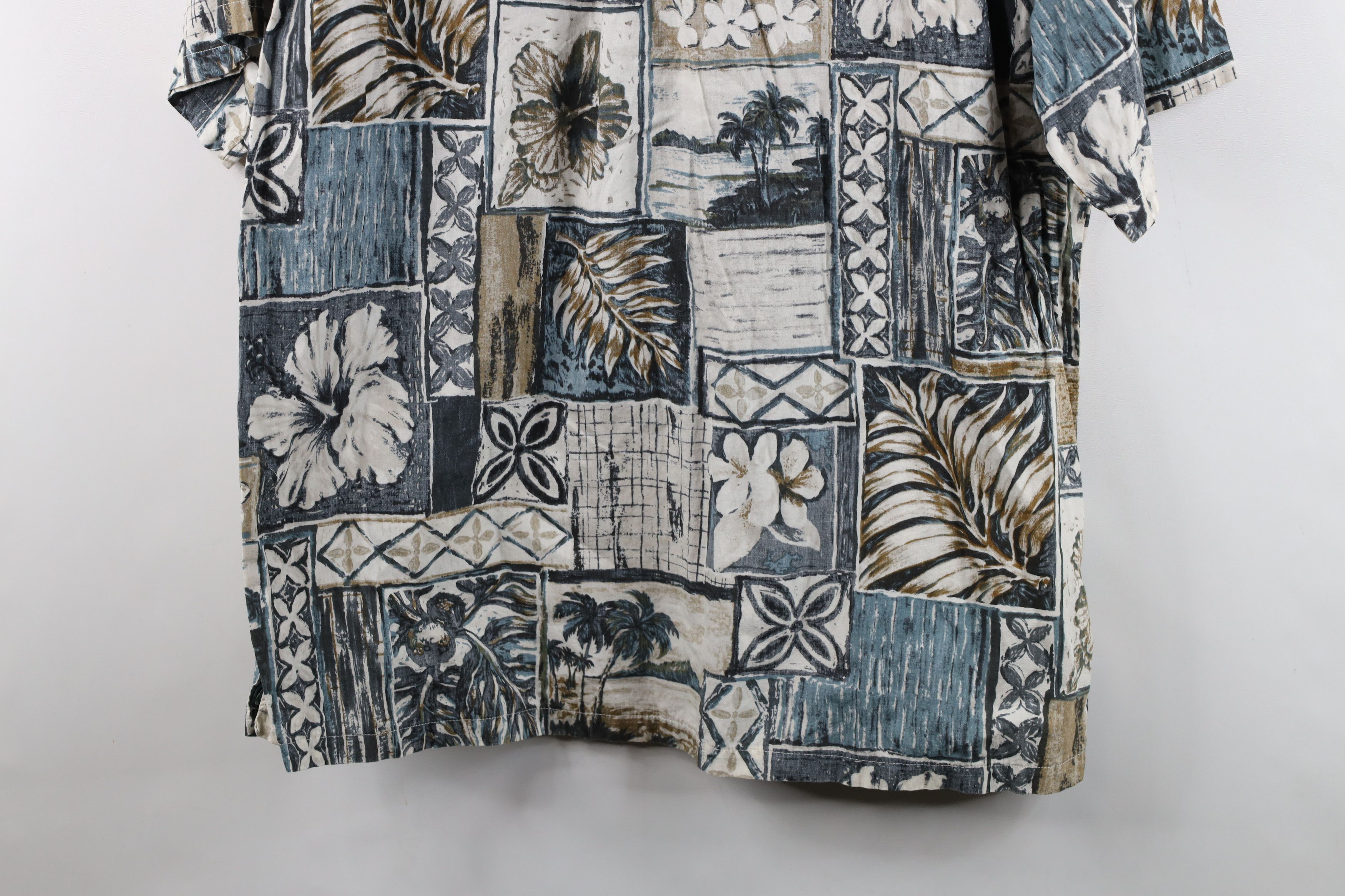 Vintage Vintage 90s Streetwear Tree Hawaiian Button Down Polo USA Size US XL / EU 56 / 4 - 12 Thumbnail