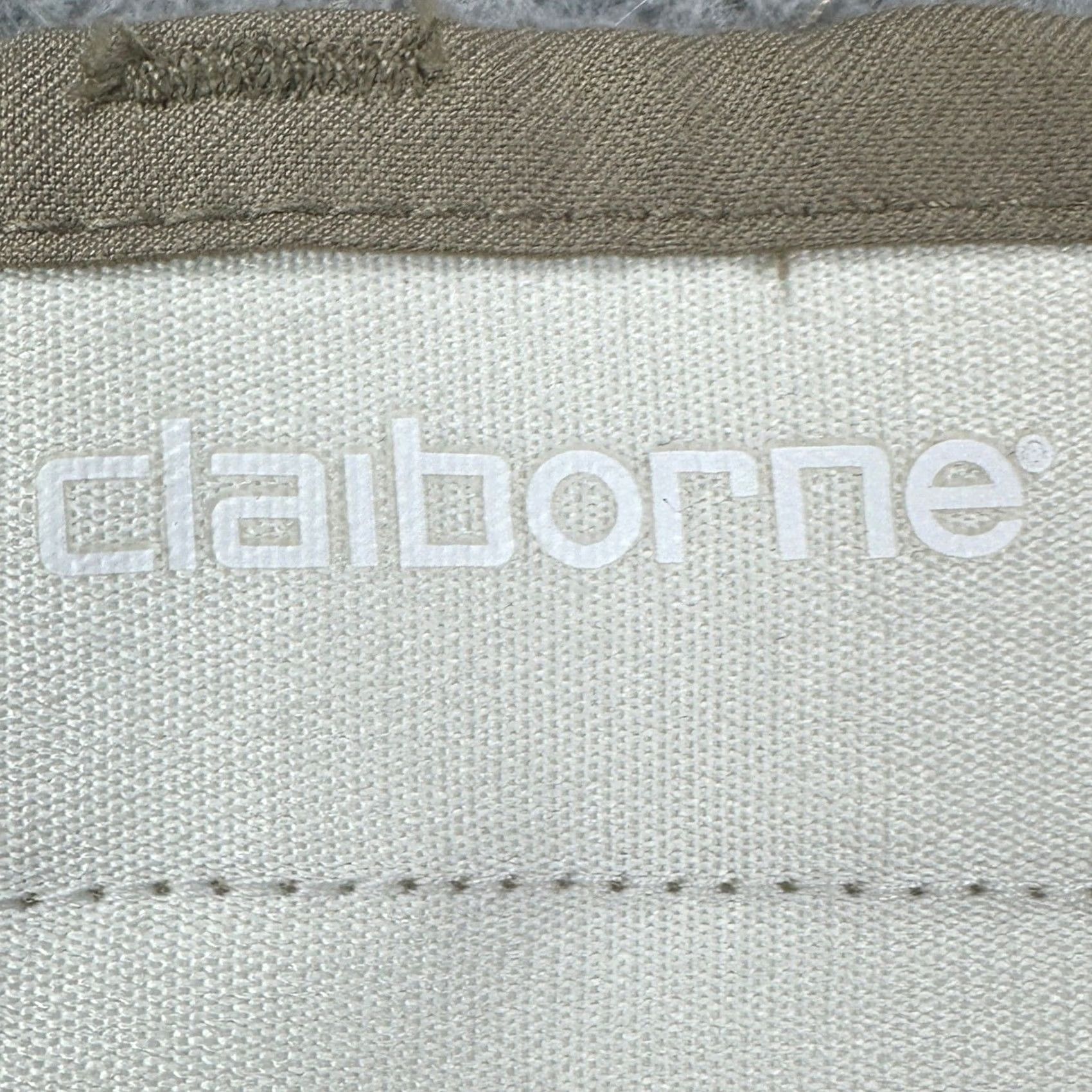 Liz Claiborne Claiborne Mens Pants Slim Fit Straight Comfort Waist Stretch Dress Tan 32X30 Size US 32 / EU 48 - 6 Thumbnail
