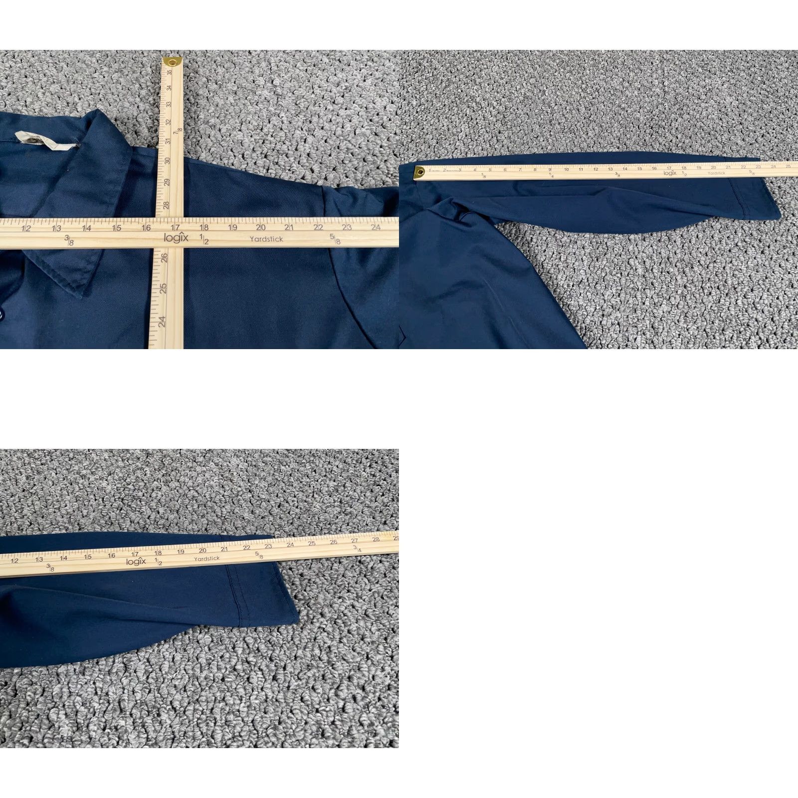 Vintage VTG Key Imperial Work Shirt Adults 19-20 Big Dark Blue Lightweight Workwear Button-Up Cotton Polyester Blend Casual, 80s 90s Grunge Retro Mens Size US XXL / EU 58 / 5 - 8 Thumbnail