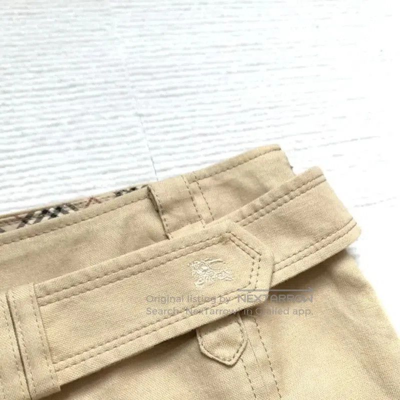 Burberry Burberry Cotton Khaki Mini Skirt for Women. Size 23" - 3 Thumbnail