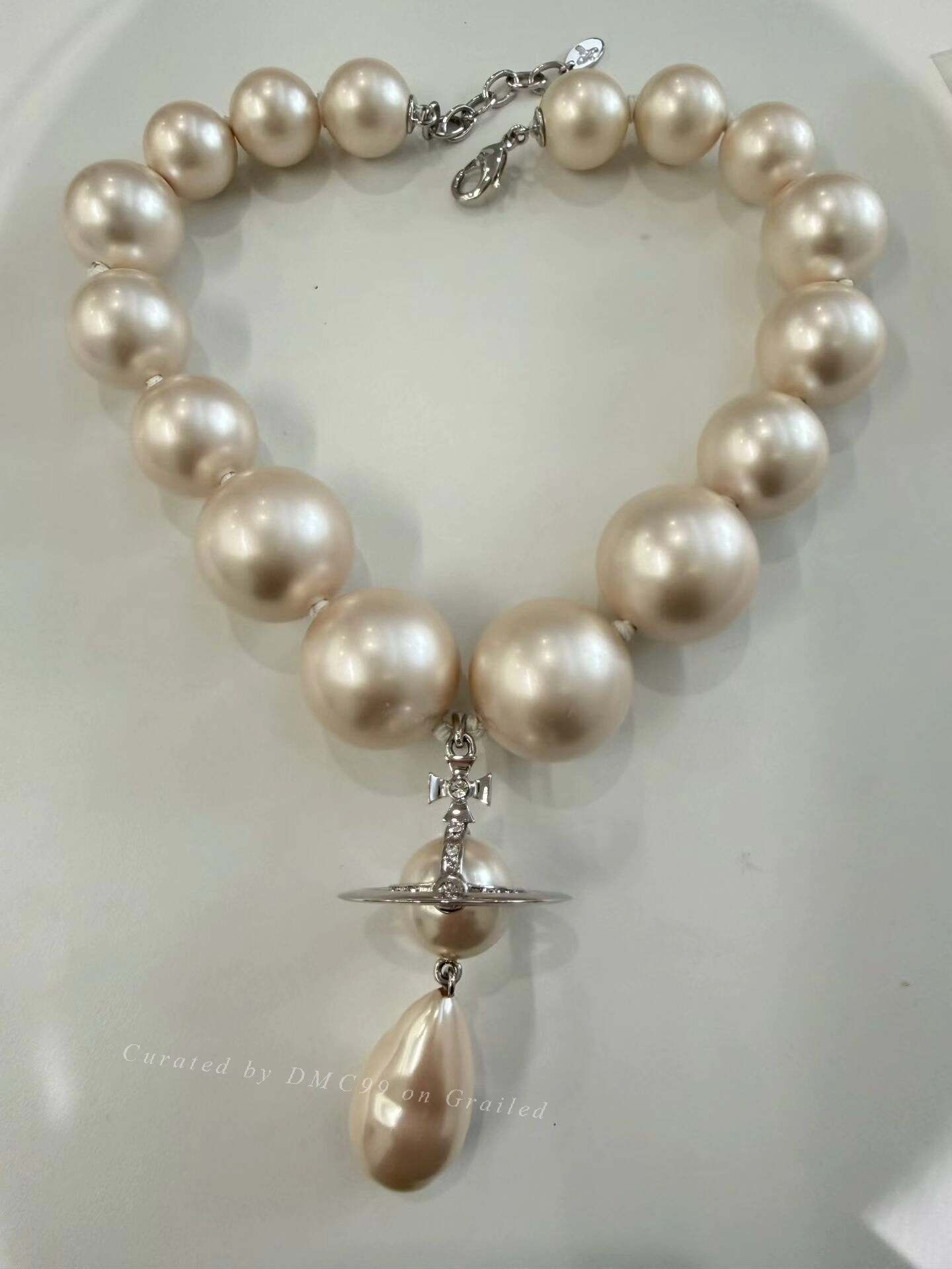 Vivienne Westwood Vivienne Westwood Saturn Pearl Necklace Size ONE SIZE - 1 Thumbnail