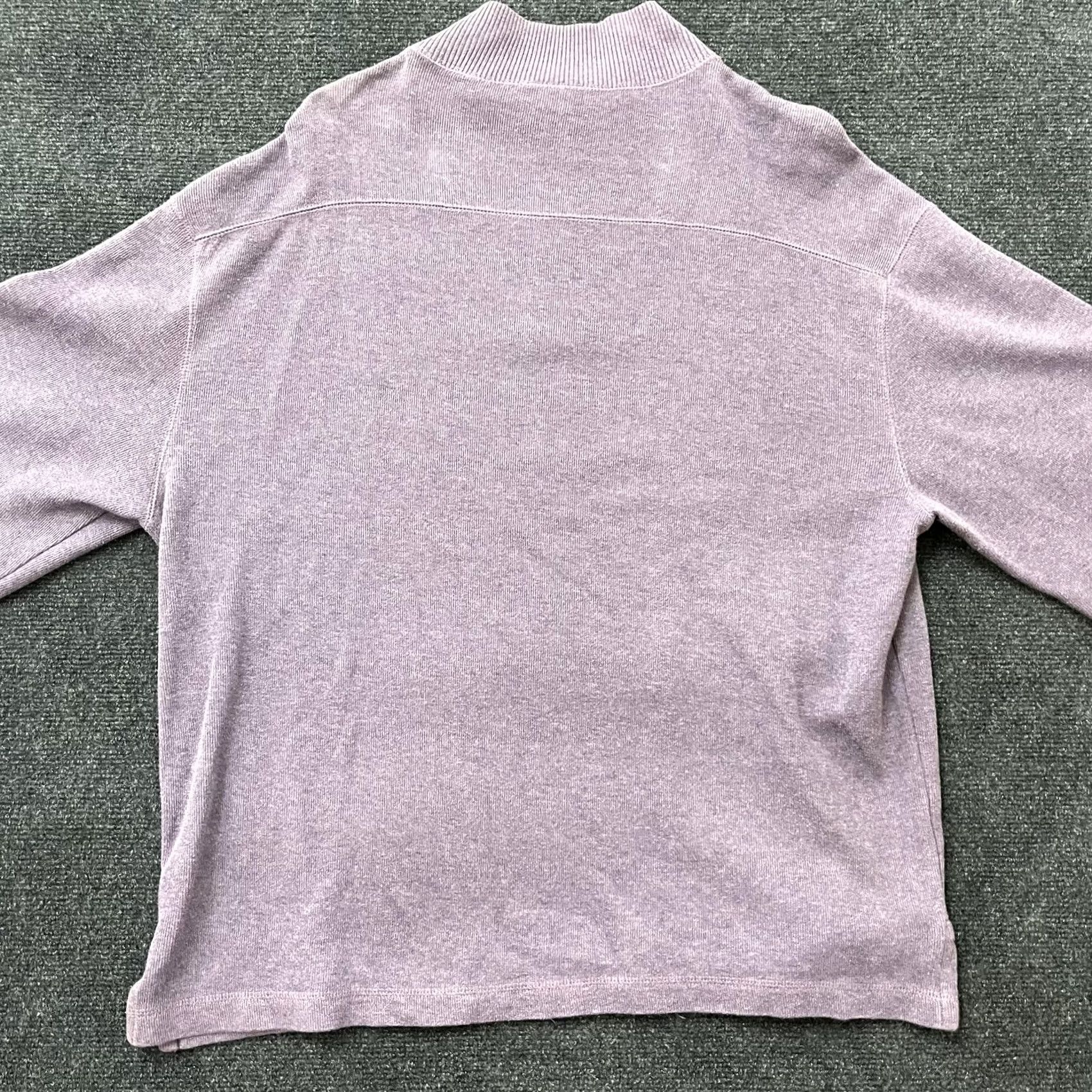 Jos. A. Bank Jos. A. Bank Sweater Mens Large Purple 1/4 Zip Mock Neck Cotton Knit Pullover Size US L / EU 52-54 / 3 - 4 Thumbnail