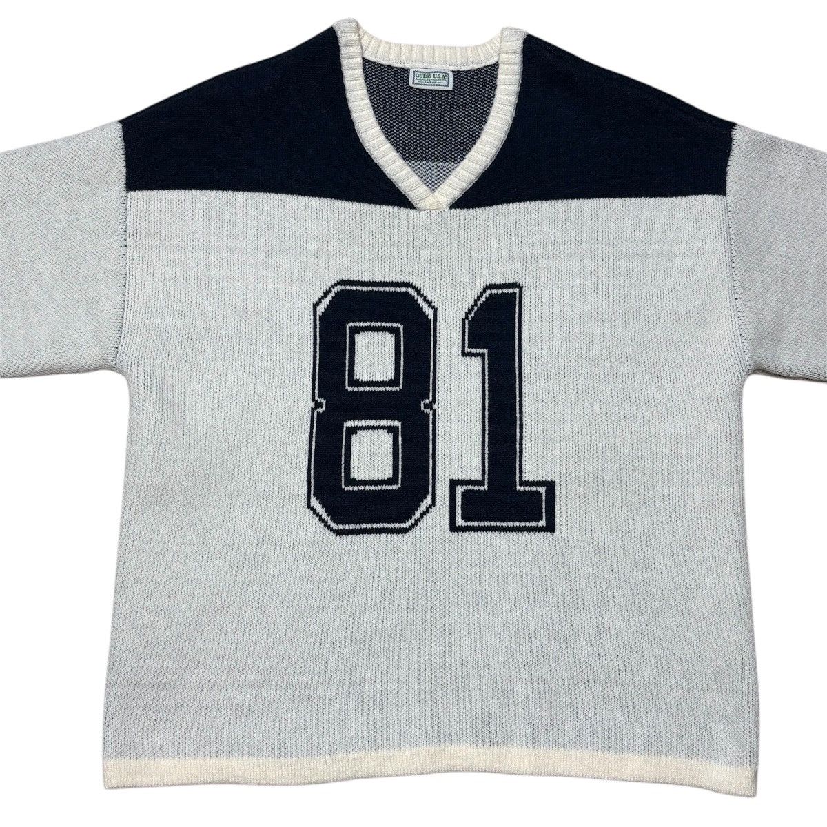 Guess FW2024 GUESS U.S.A. BY ERL FOOTBALL JERSEY SWEATER NWT Size L / US 10 / IT 46 - 5 Thumbnail