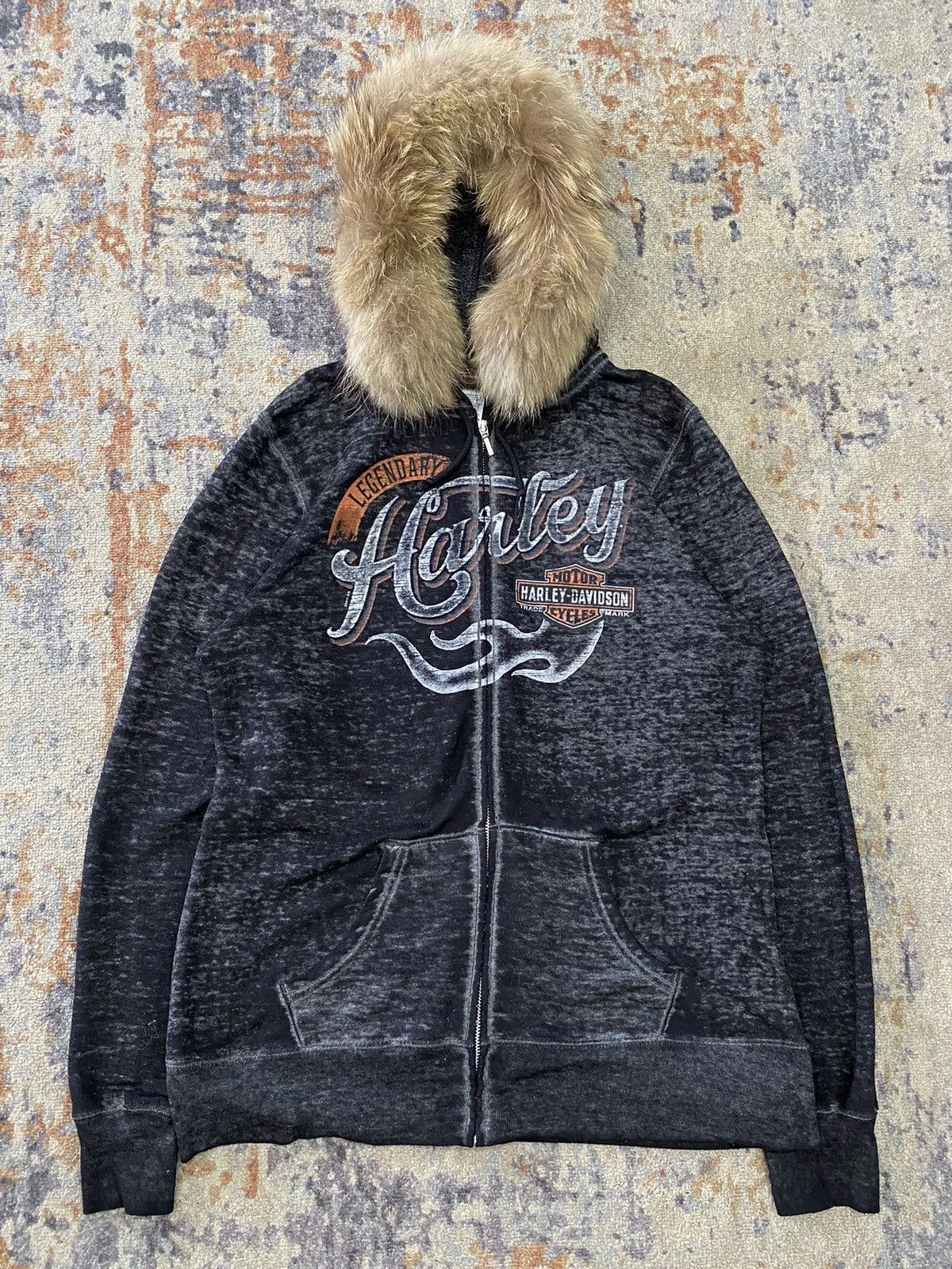 If Six Was Nine × Japanese Brand × Le Grande Bleu (L.G.B.) Faux fur hoodie harley davidson ifsixwasnine style lgb Size US L / EU 52-54 / 3 - 1 Thumbnail