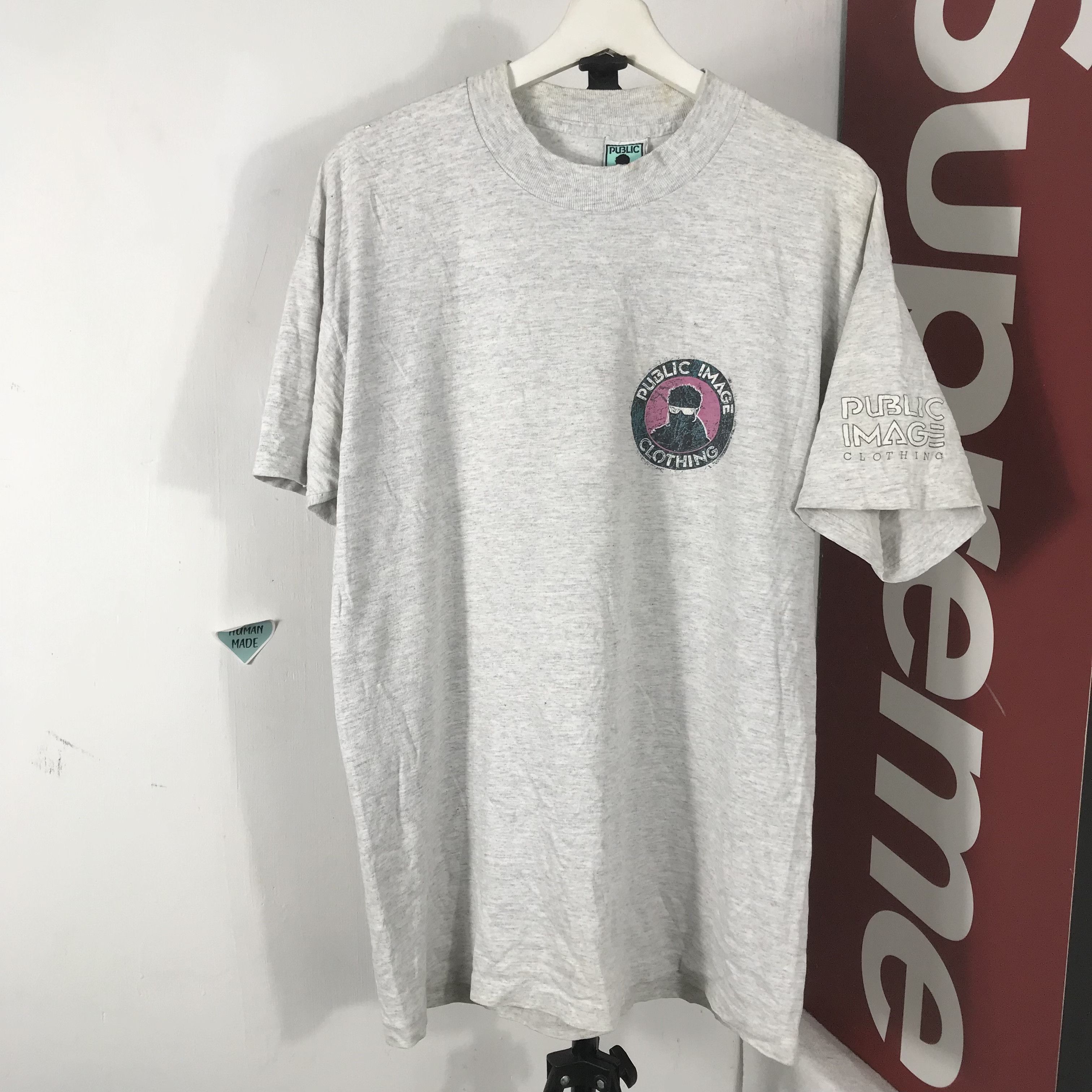 Vintage Vintage 90s Public Image Clothing Surf Skate Shirt Size US L / EU 52-54 / 3 - 6 Thumbnail