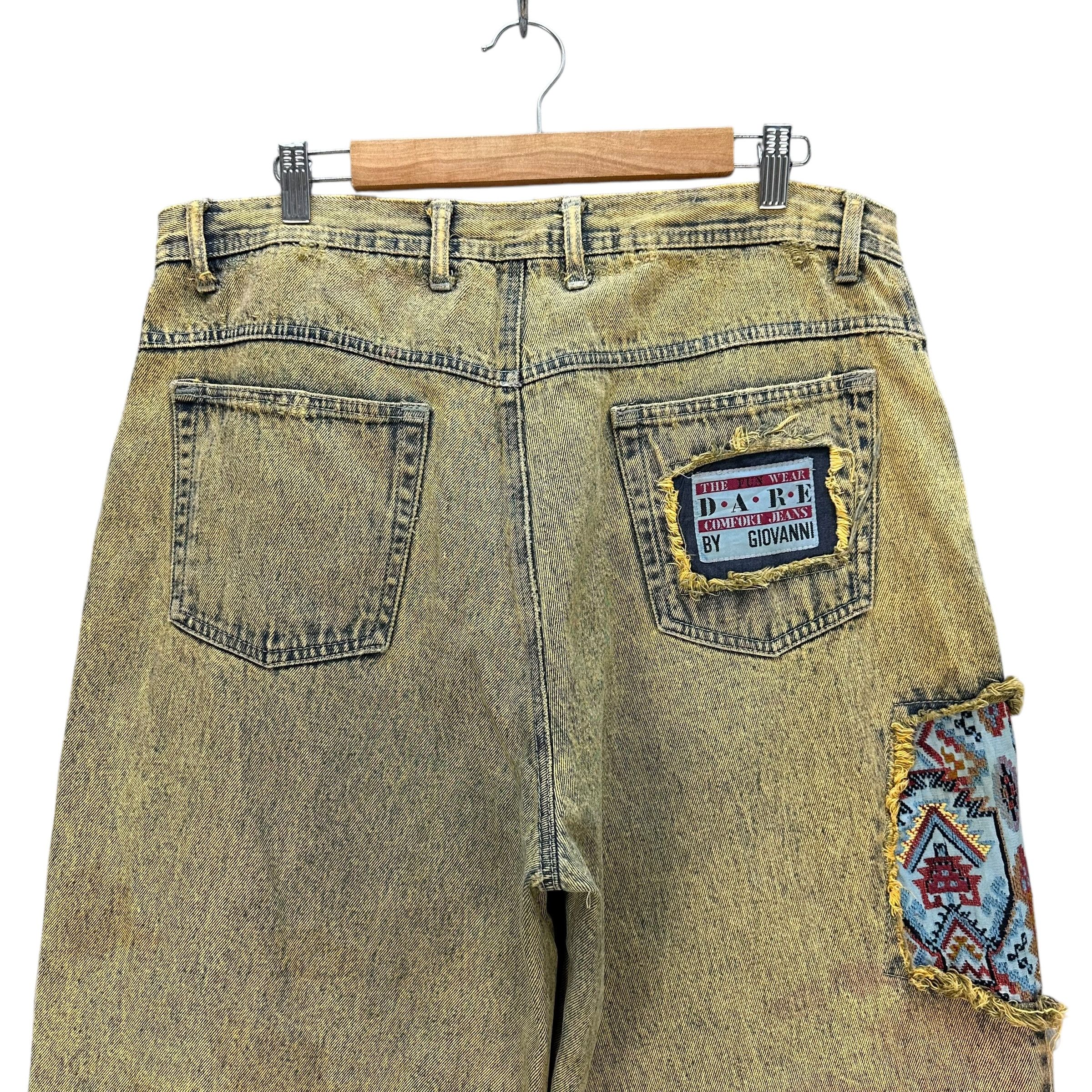 Vintage D.A.R.E by GIOVANNI Trashed Rusty Distressed Jeans #A76-1822 Size US 37 - 14 Thumbnail