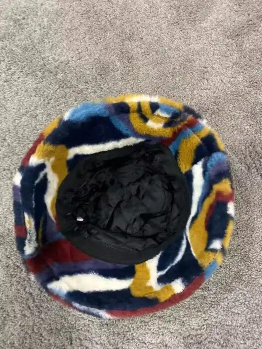 Japanese Brand Colorful Camouflage Faux Fur Bucket Hat Size ONE SIZE - 2 Thumbnail