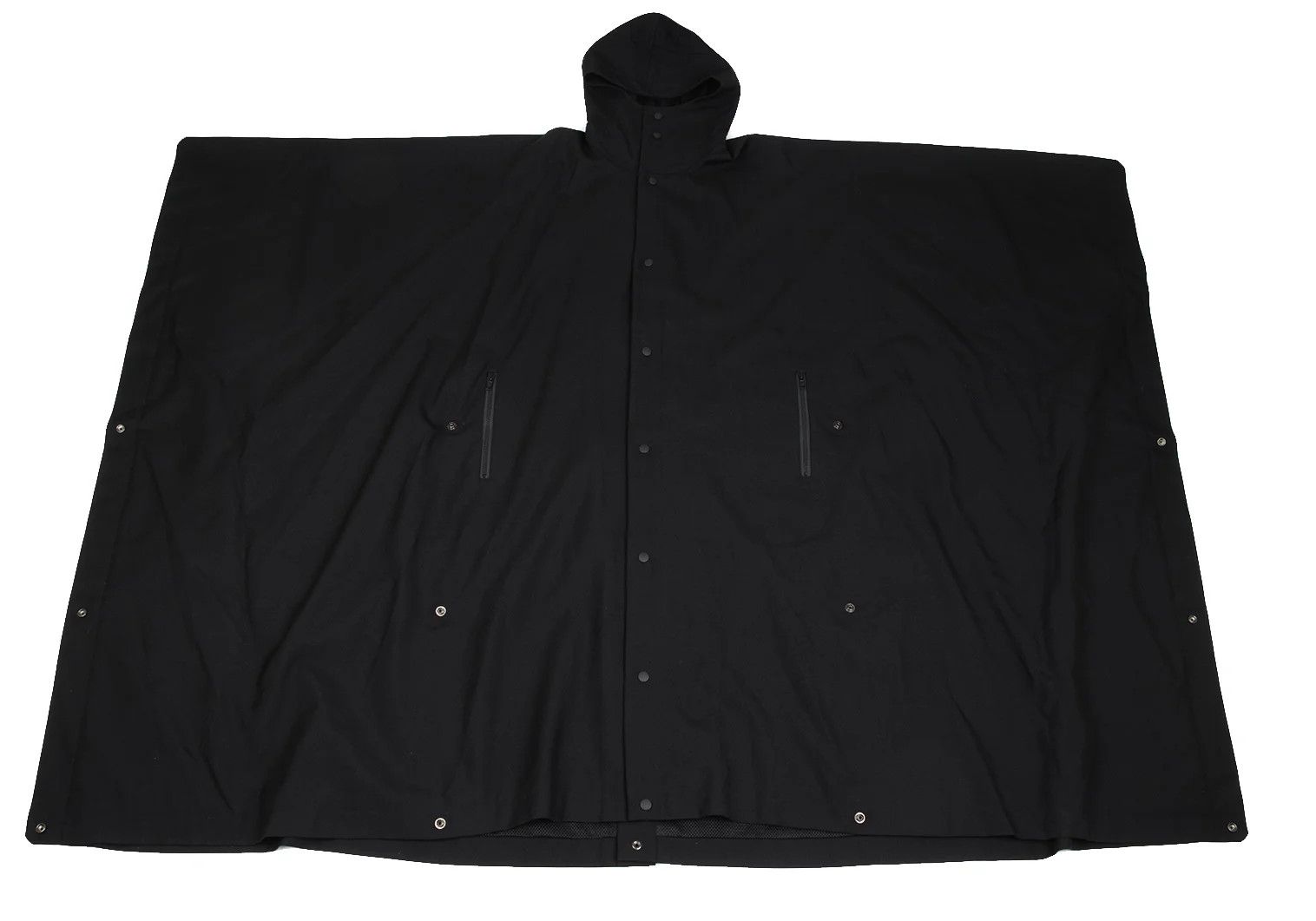 Yohji Yamamoto Yohji Yamamoto Mesh-Lined Wool Poncho Coat Size US L / EU 52-54 / 3 - 8 Thumbnail