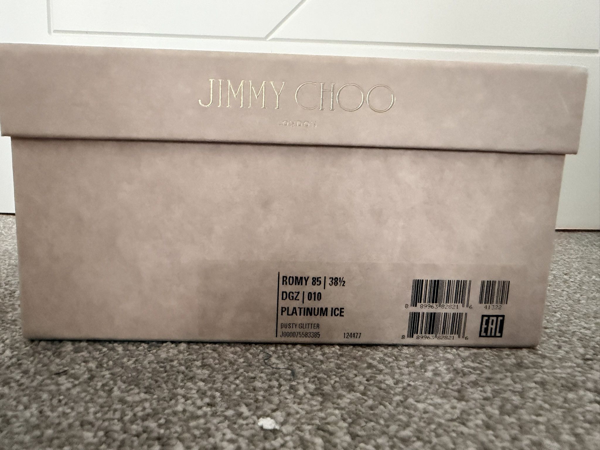 Jimmy Choo JIMMY CHOO Romy 85mm Platinum Ice Glittered Pumps New Size US 8.5 / IT 38.5 - 7 Thumbnail