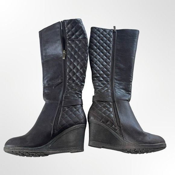 Other Vapose NY Brown Quilted Wedge Boots in size 8 Size US 8 / IT 38 - 1 Thumbnail