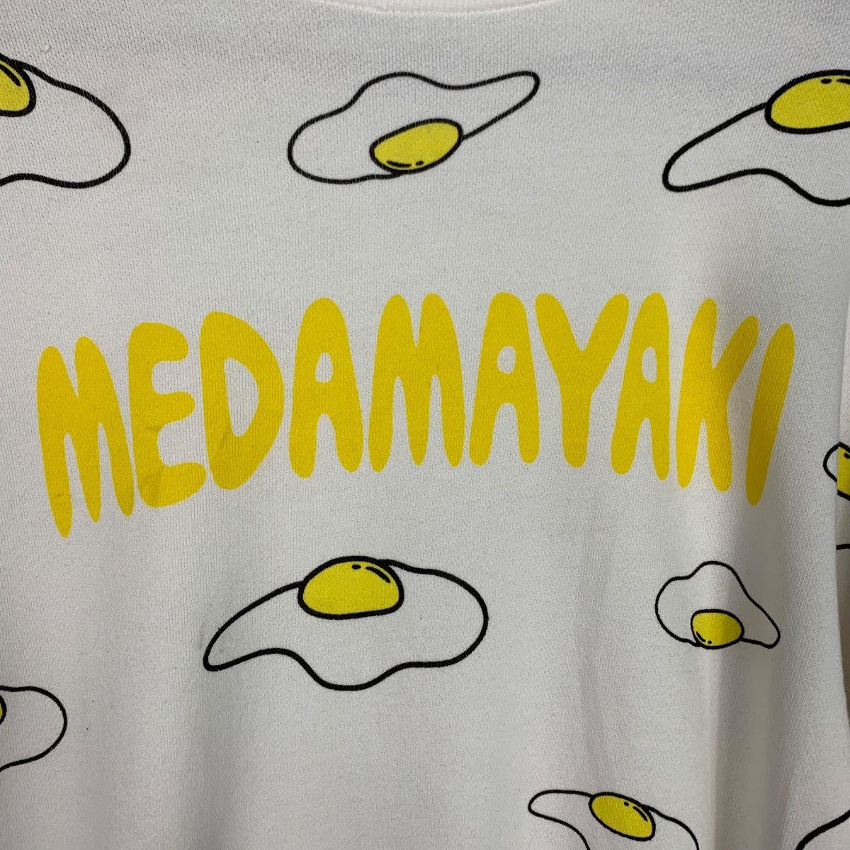 Japanese Brand PUNYUS MEDAMAYAKI Eggs All Over Print Sweatshirts #1952-C85 Size US XXL / EU 58 / 5 - 8 Thumbnail