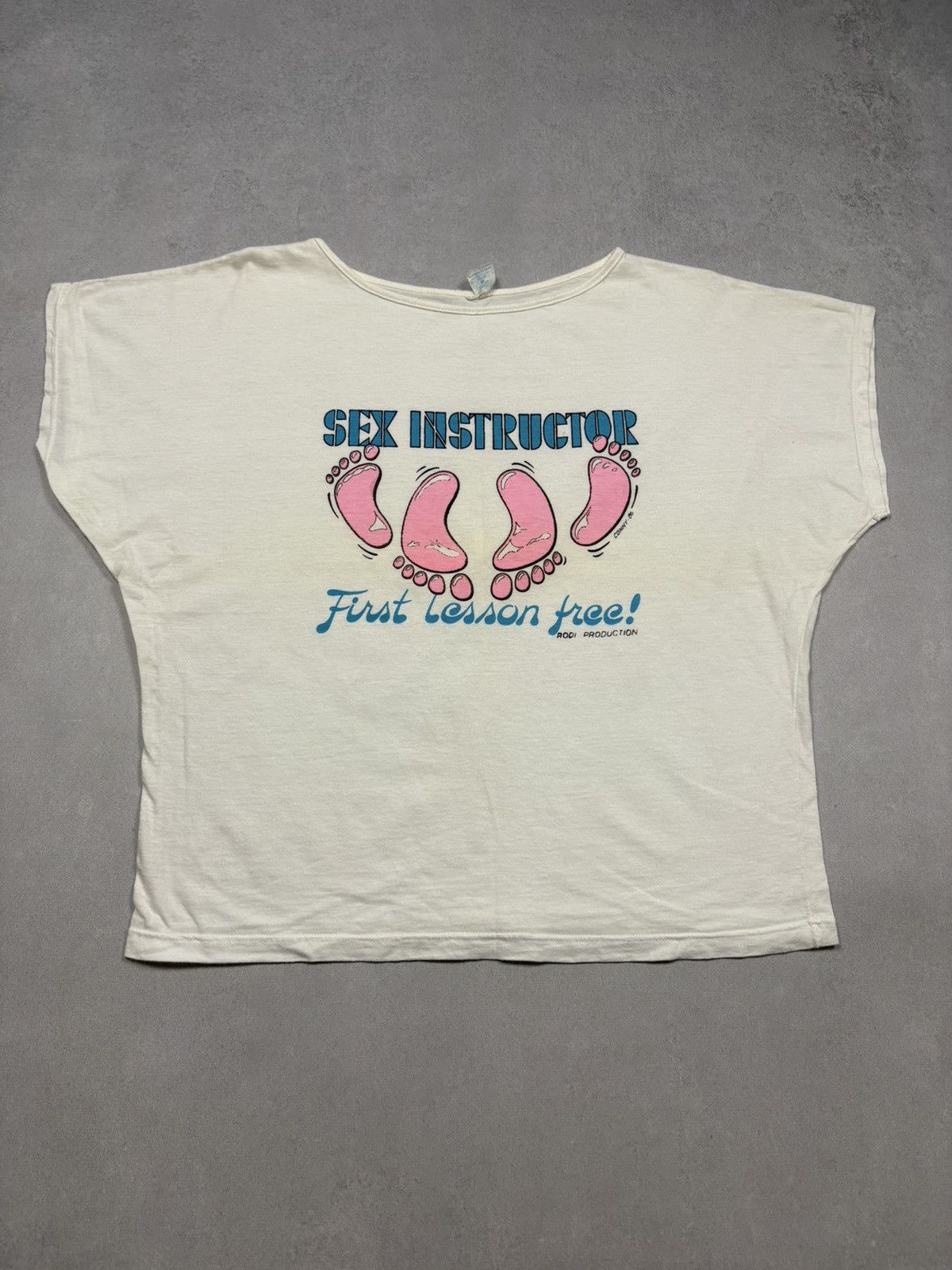 Vintage Vintage 1986 Sex Instructor T Shirt Funny Conny Rodi 80s Y2K Size L / US 10 / IT 46 - 1 Thumbnail