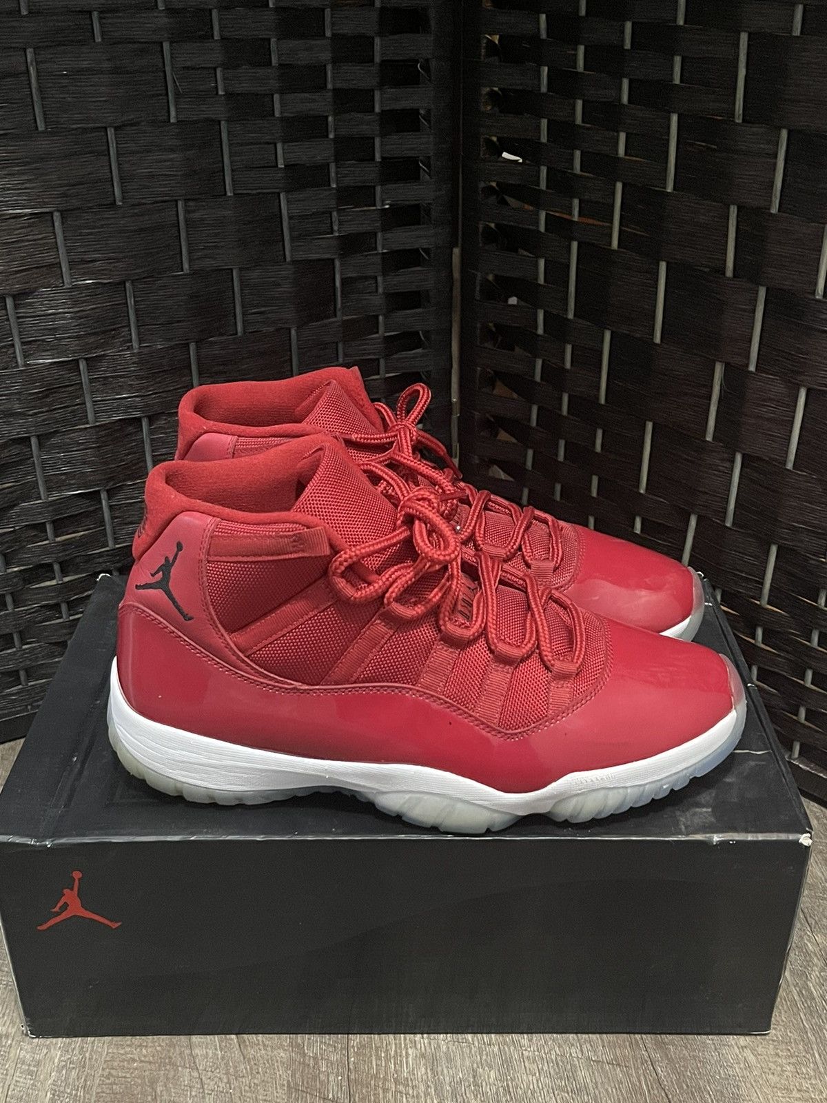 image of Air Jordan 11 Retro 'win Like '96' Shoes in Red, Men's