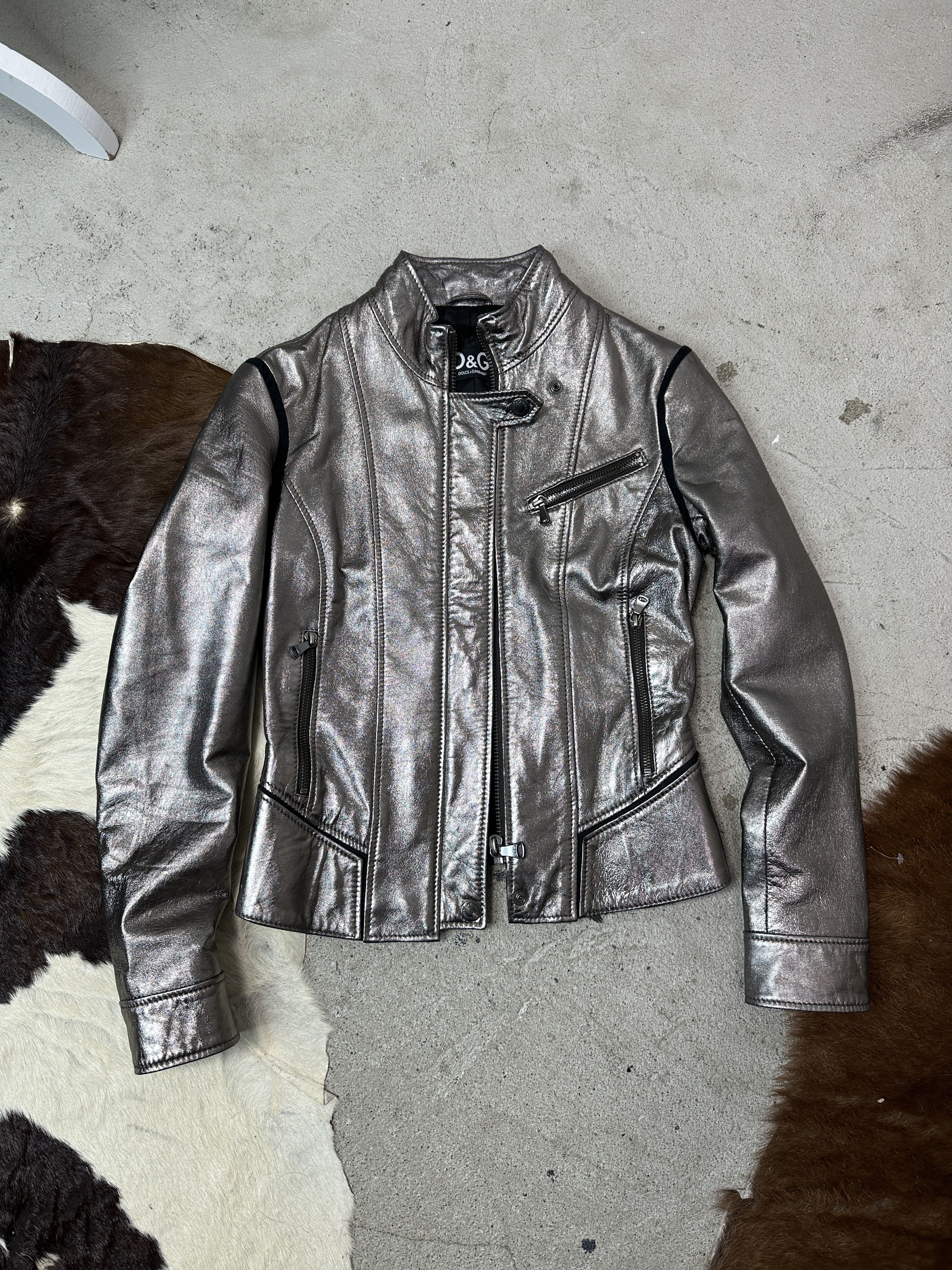 Dolce & Gabbana Vintage Leather Buckle Fitted Dolce&Gabbana Jacket 00s Size S / US 4 / IT 40 - 2 Thumbnail