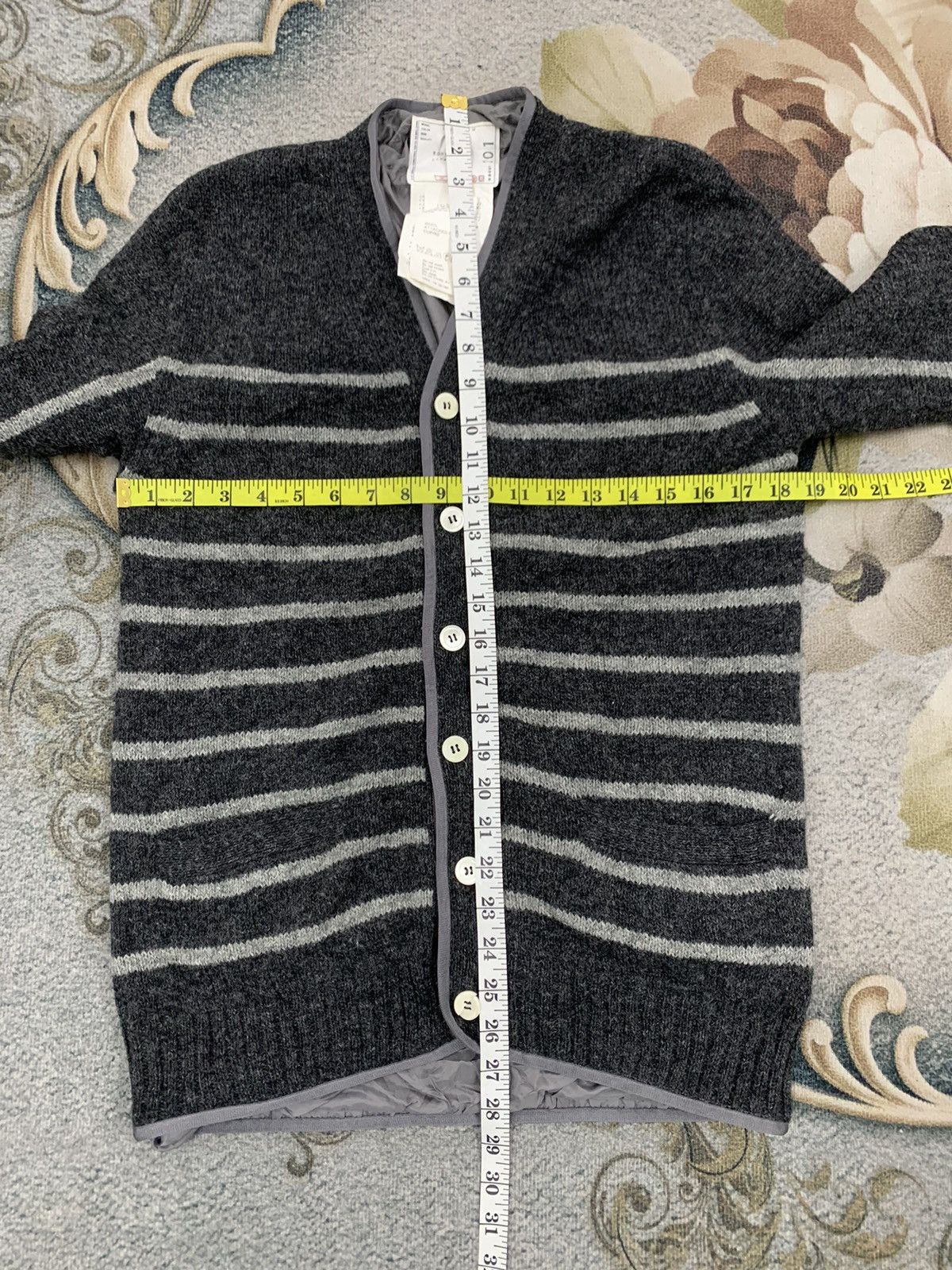 Sacai Sacai Wool Sweater Cardigan Knit Stripes Pattern Size US S / EU 44-46 / 1 - 12 Thumbnail