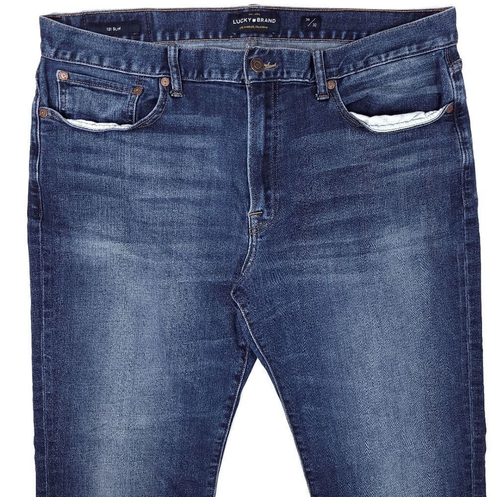 Lucky Brand Lucky Brand 121 Slim Jeans Mens 38x31 Dark Blue Stretch Size US 38 / EU 54 - 2 Thumbnail