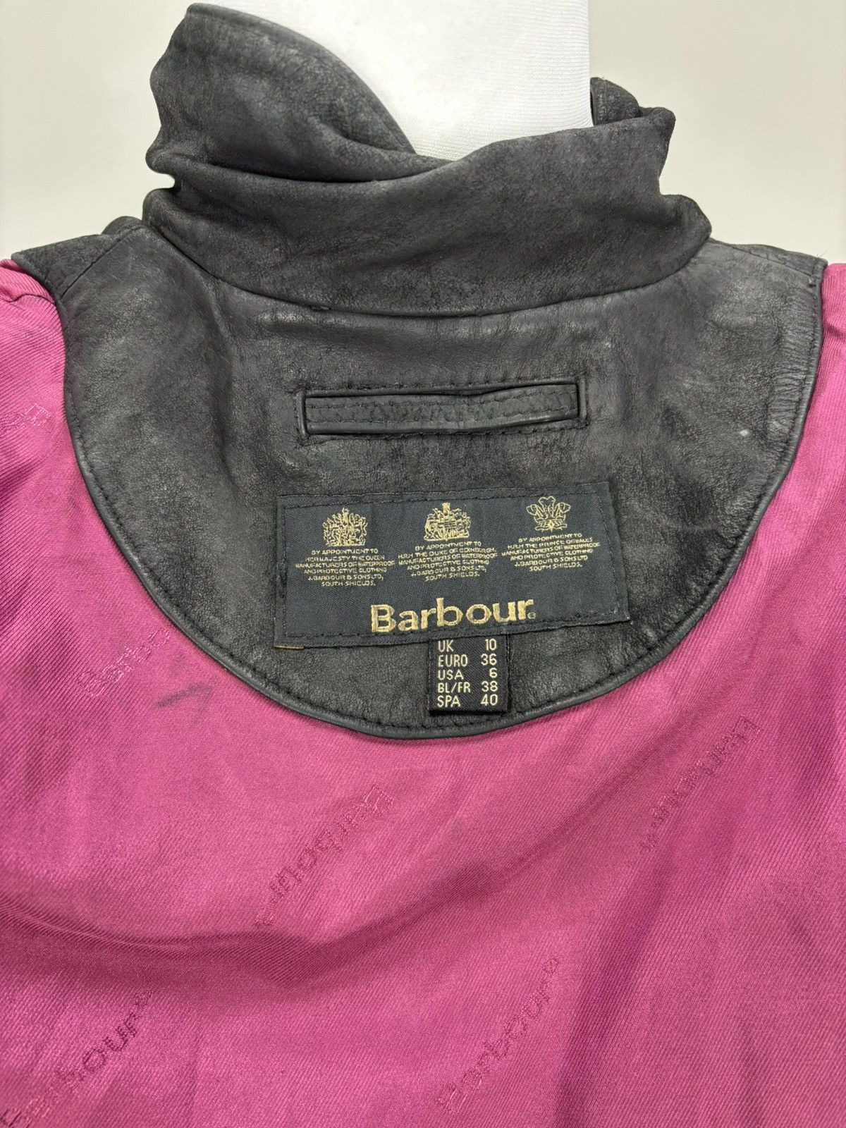 Barbour Womens leather jacket Barbour Size 6 Color Black Size M / US 6-8 / IT 42-44 - 16 Thumbnail