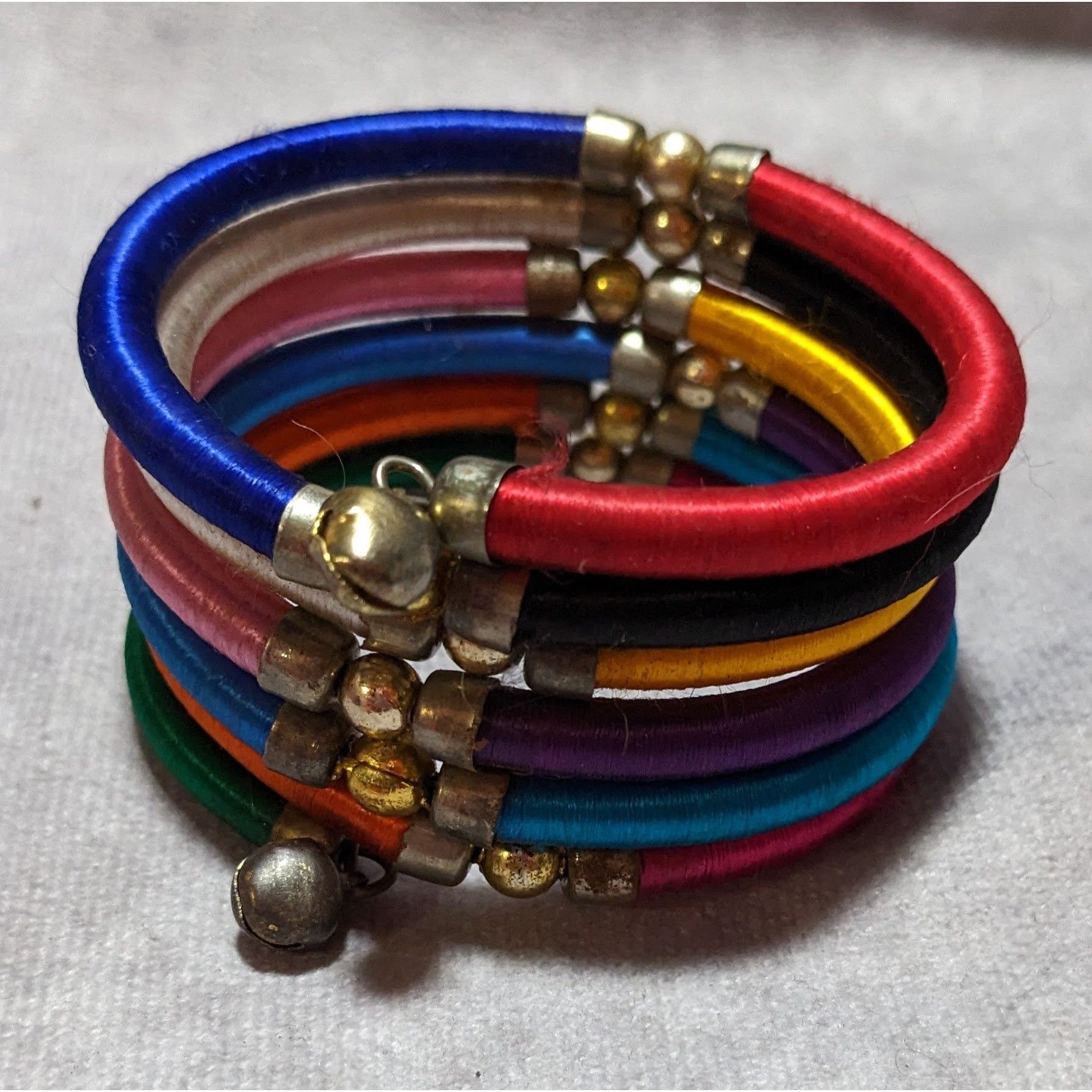 Other Rainbow Silk Thread Coil Bracelet Size ONE SIZE - 6 Thumbnail