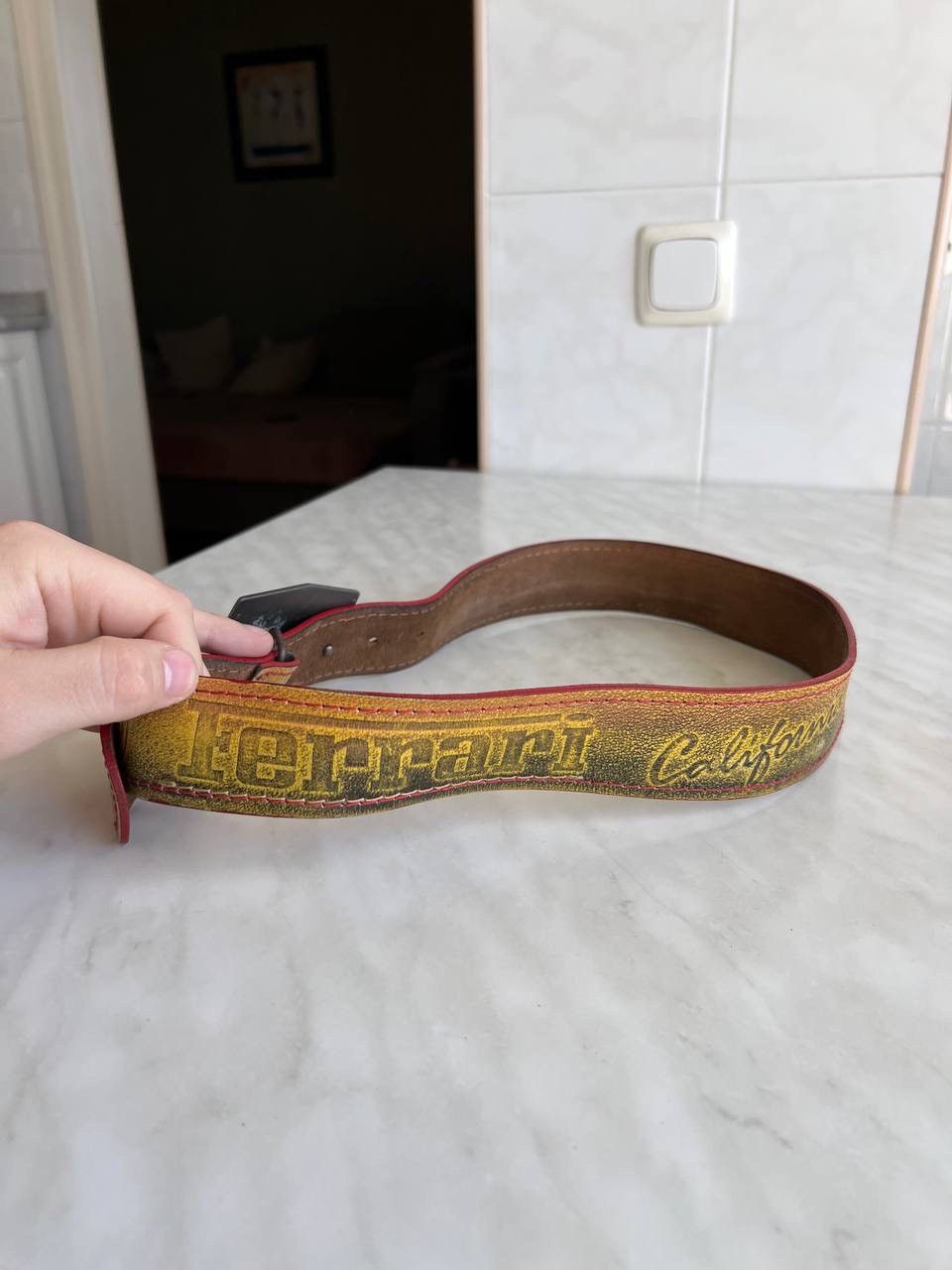 Vintage 🔥Vintage 90s Ferrari California Belt Buckle Racing Italy Size ONE SIZE - 10 Thumbnail
