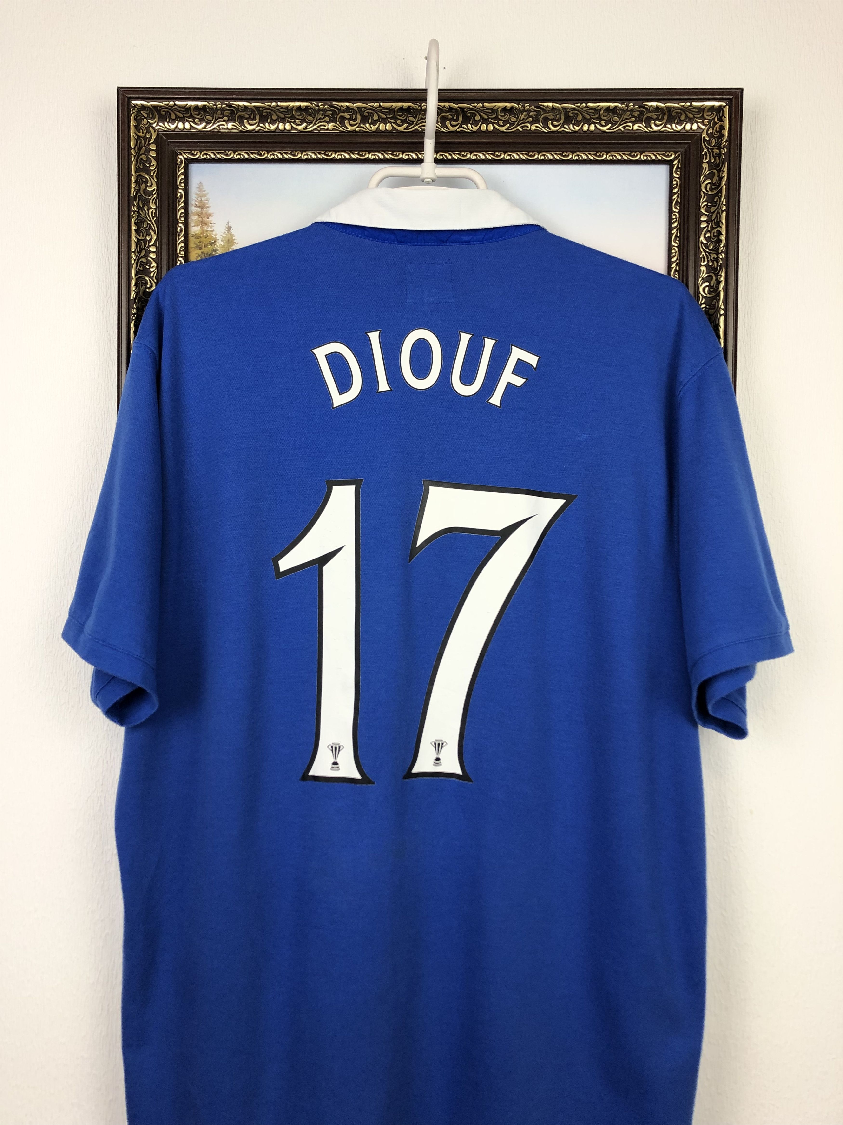 Vintage Rangers football shirt 2010 Soccer #17 Diouf Jersey Umbro Size US XL / EU 56 / 4 - 2 Thumbnail