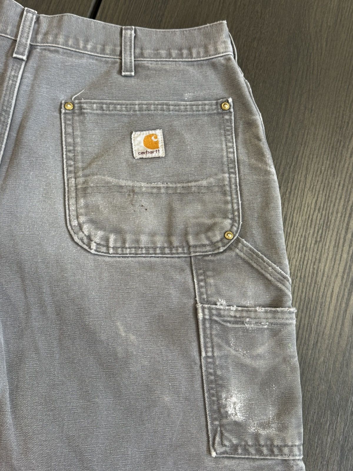 Carhartt Distressed Grey Carhartt Double Knee Work Pants Size US 34 / EU 50 - 8 Thumbnail