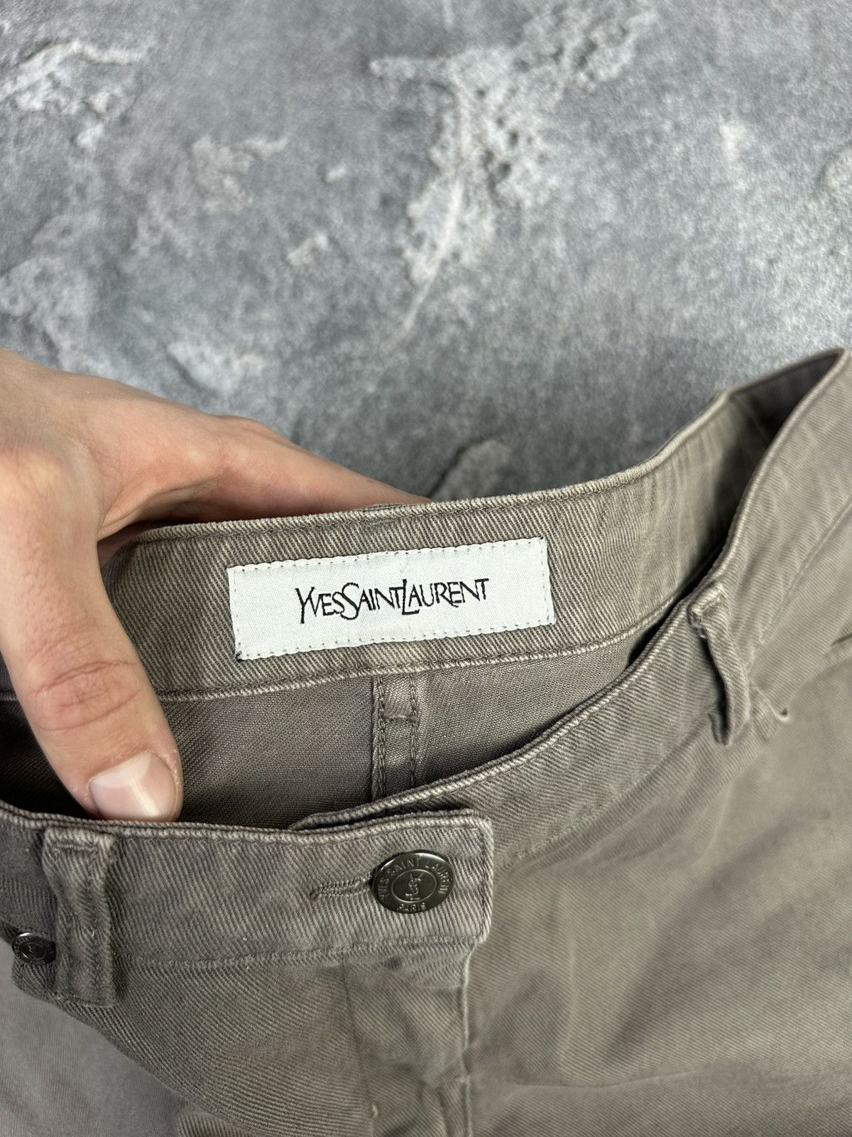 Vintage YSL Yves Saint Laurent 2009 Flared Denim Jeans Size US 32 / EU 48 - 6 Thumbnail