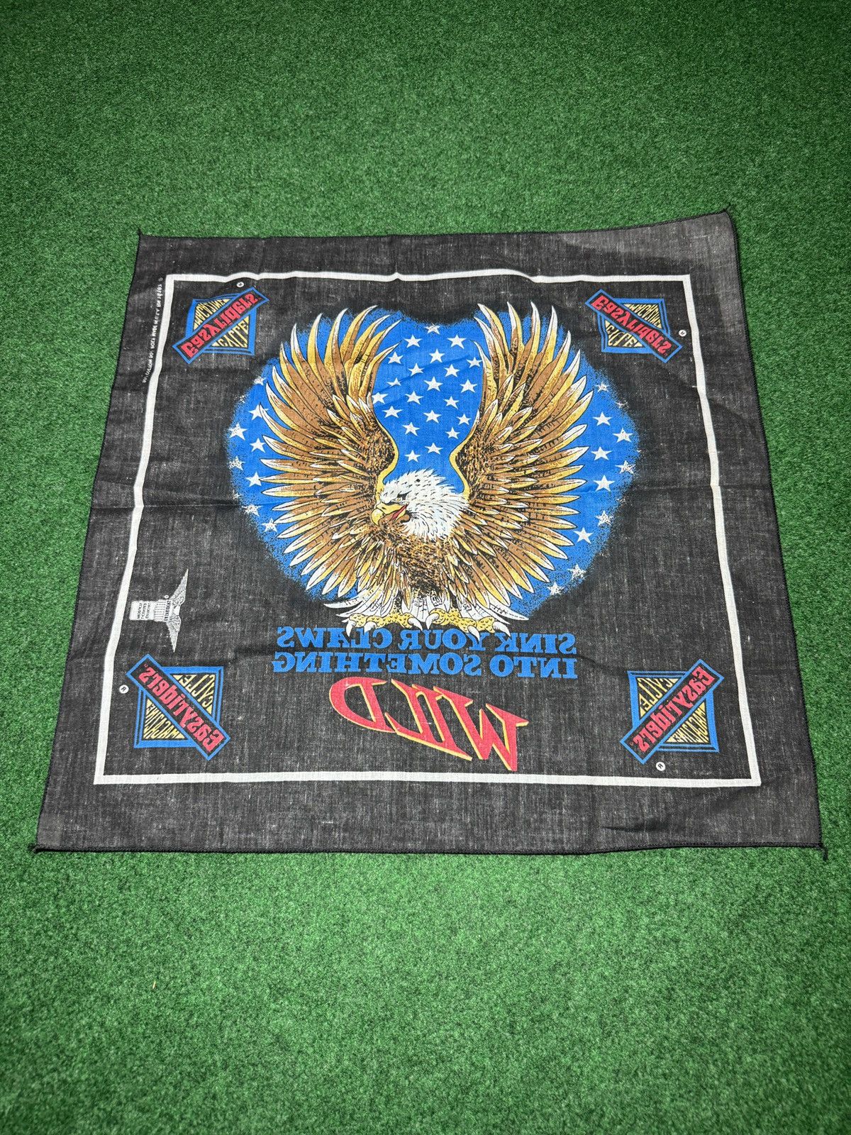 Harley Davidson × Vintage Vintage 90s Easy Riders Something Wild Eagle Biker Bandana Size ONE SIZE - 4 Thumbnail