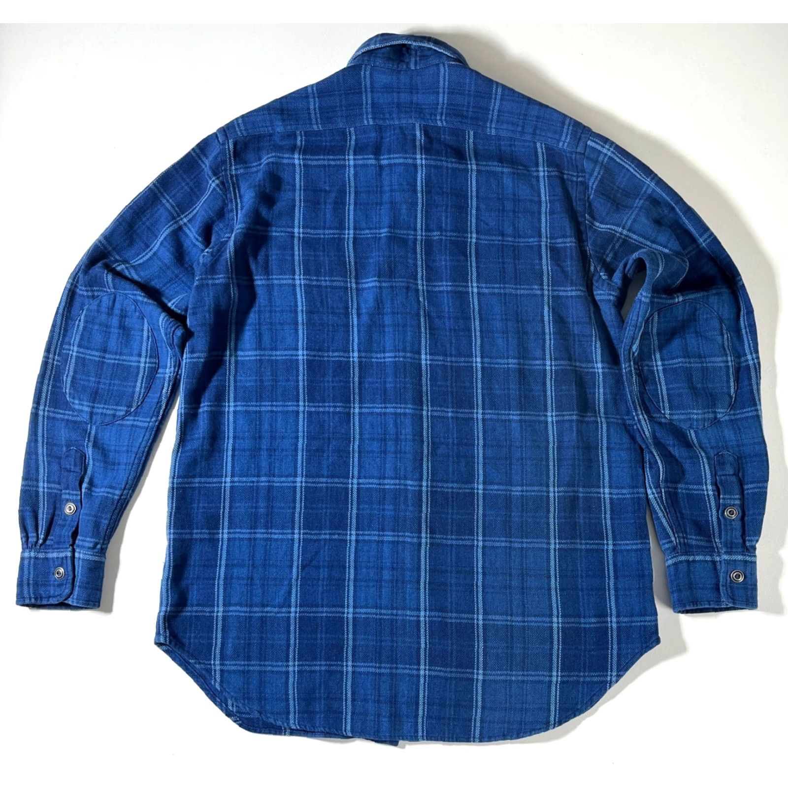 Polo Ralph Lauren Polo Ralph Lauren Men's Button-Up Shirt L Long Sleeve Flannel Plaid Blue Elbow Patches Casual Vintage–Classic, Americana, Designer Mens Size US L / EU 52-54 / 3 - 5 Thumbnail