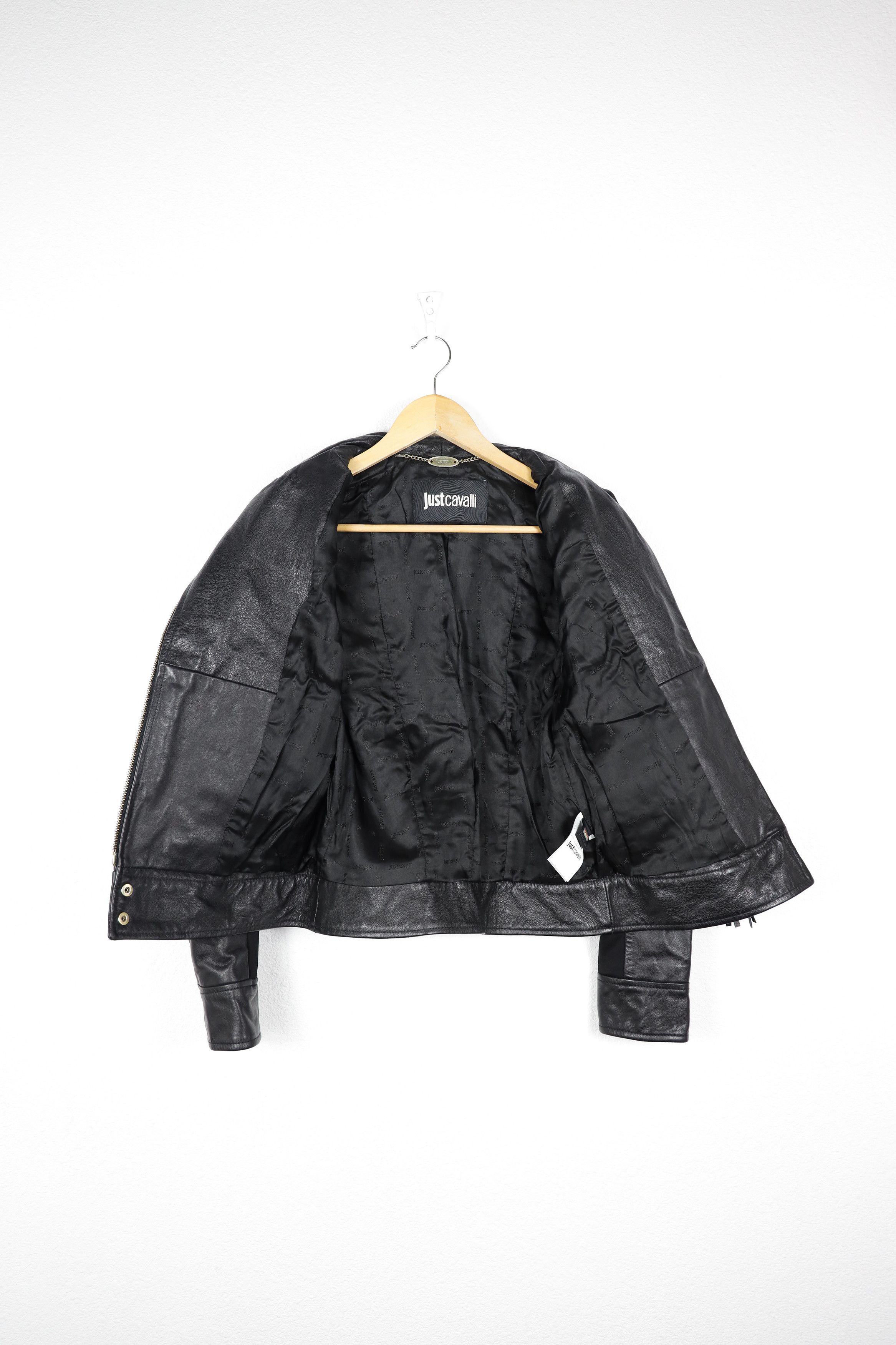 Just Cavalli Just Cavalli Roberto Embellished Biker Leather Jacket Size XS / US 0-2 / IT 36-38 - 7 Thumbnail