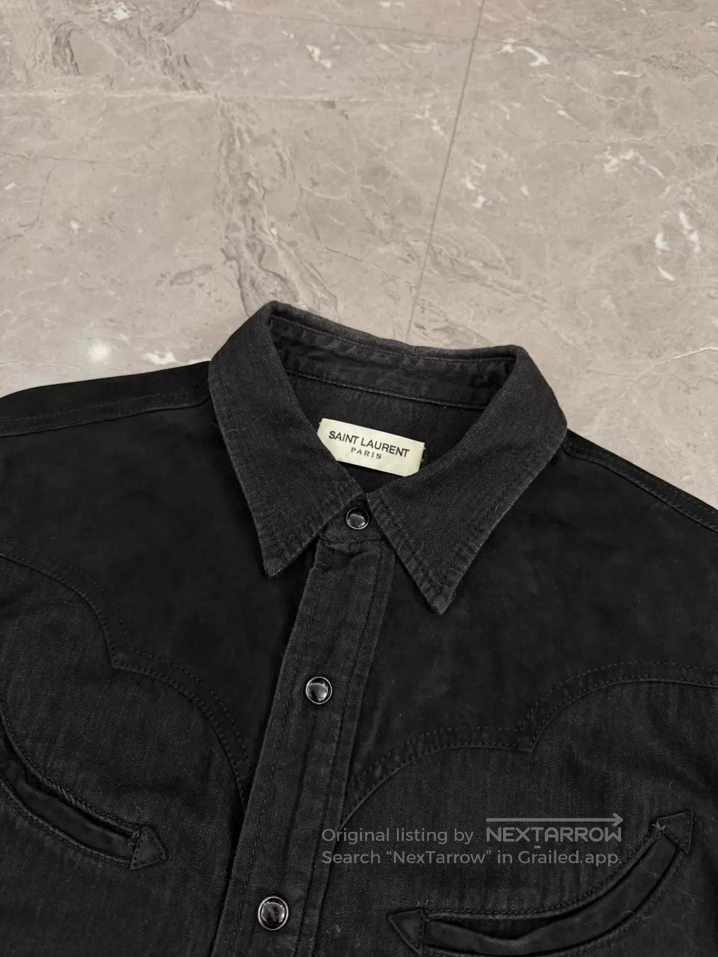 Saint Laurent Paris Black Long. Size US M / EU 48-50 / 2 - 3 Thumbnail