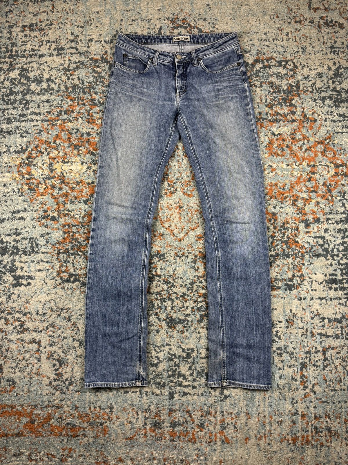 Vintage 00s Acne Studios light wash slim straight fit denim