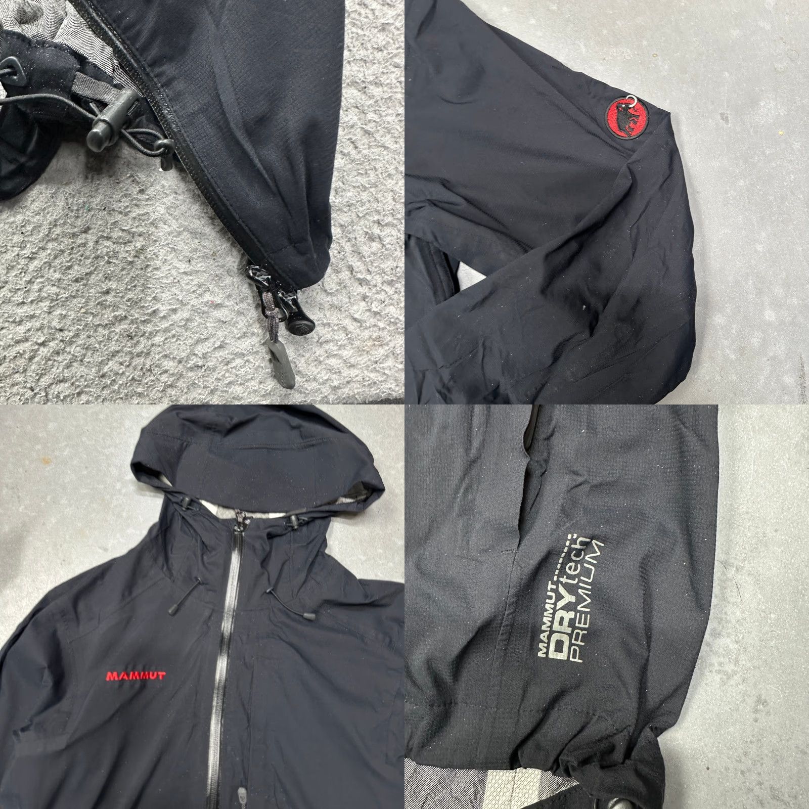 Mammut VINTAGE Mammut Windbreaker Jacket Mens Small Zip Hooded Lightweight Black Red Dry Tech Premium Casual Outdoor Size US S / EU 44-46 / 1 - 8 Thumbnail