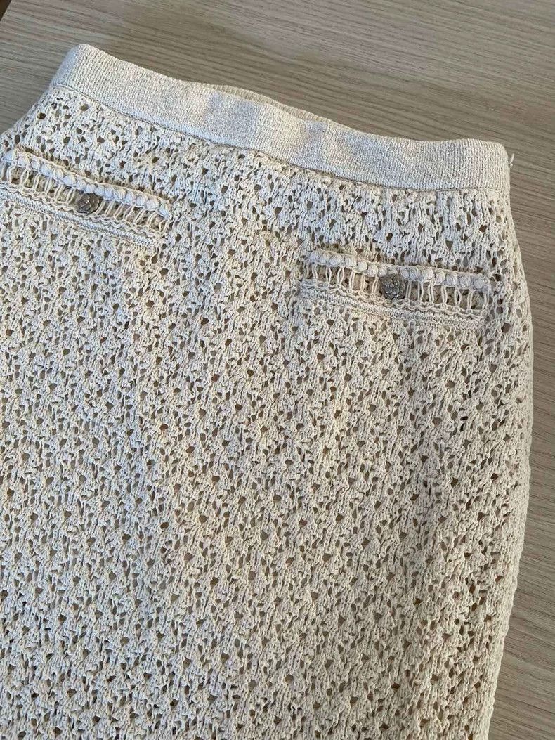 Chanel Chanel Camellia braided skirt Size 25" / US 0 / IT 36 - 4 Thumbnail