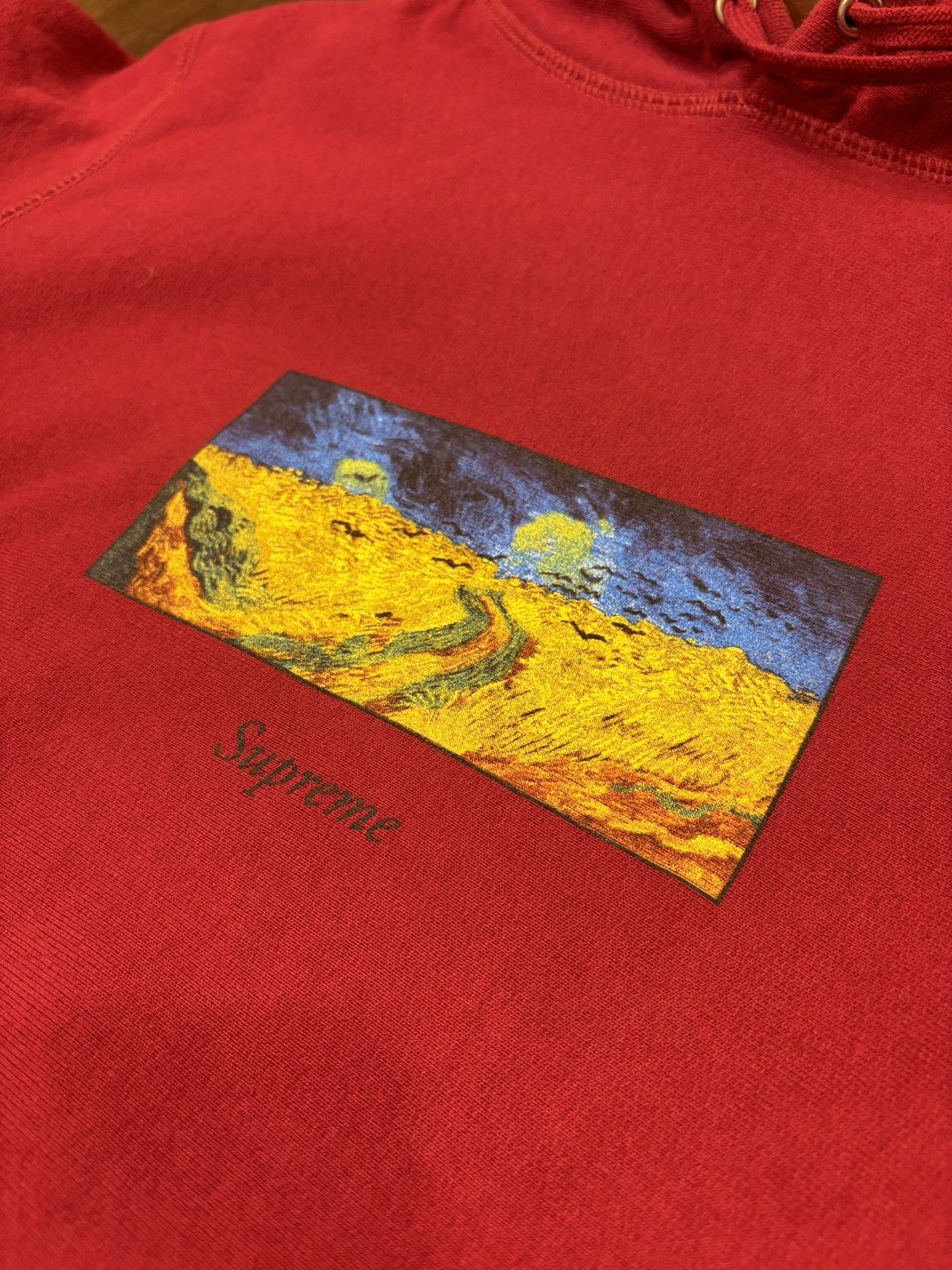 Supreme Supreme Van Gogh Hoodie Maroon Size US M / EU 48-50 / 2 - 3 Thumbnail