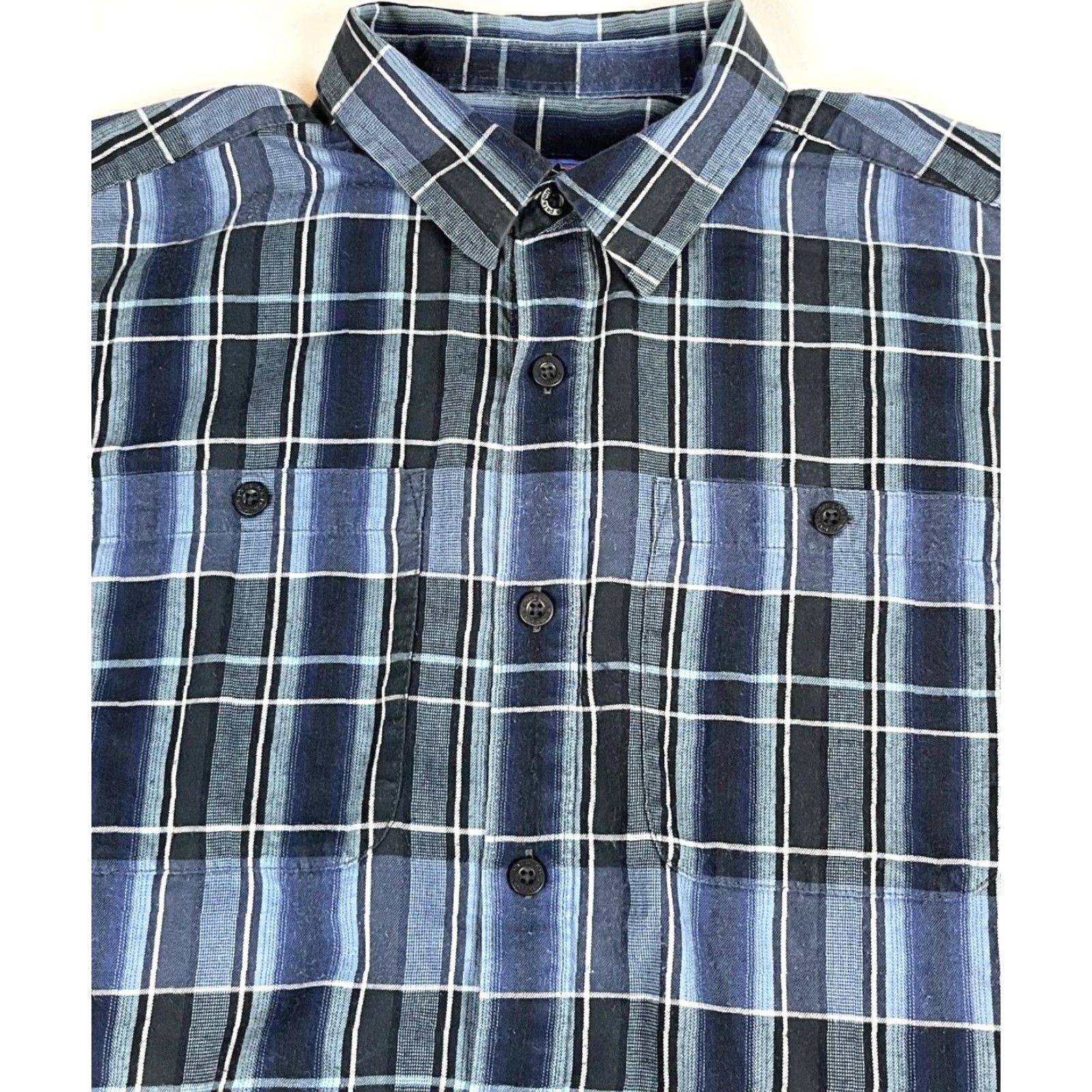 Patagonia VINTAGE Patagonia Shirt Men's Button-Up Pima Cotton Plaid 53837 Sz S Blue Size US S / EU 44-46 / 1 - 2 Thumbnail