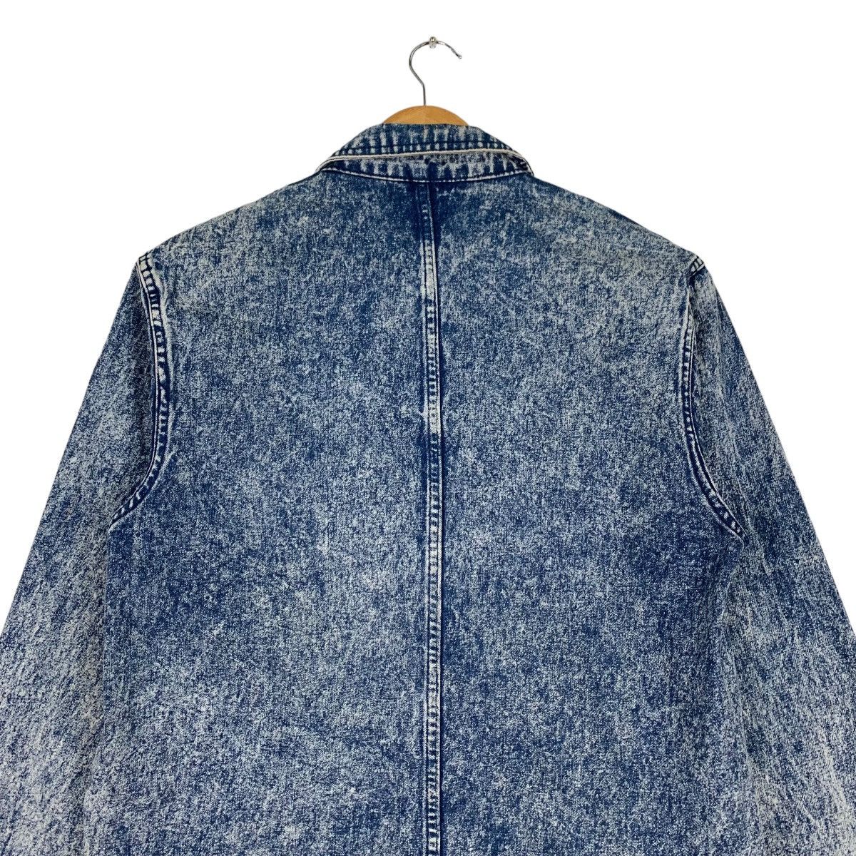 Japanese Brand MIREILLE Embroidery Logo Acid Wash Denim Jacket #1096-C50 Size L / US 10 / IT 46 - 8 Thumbnail