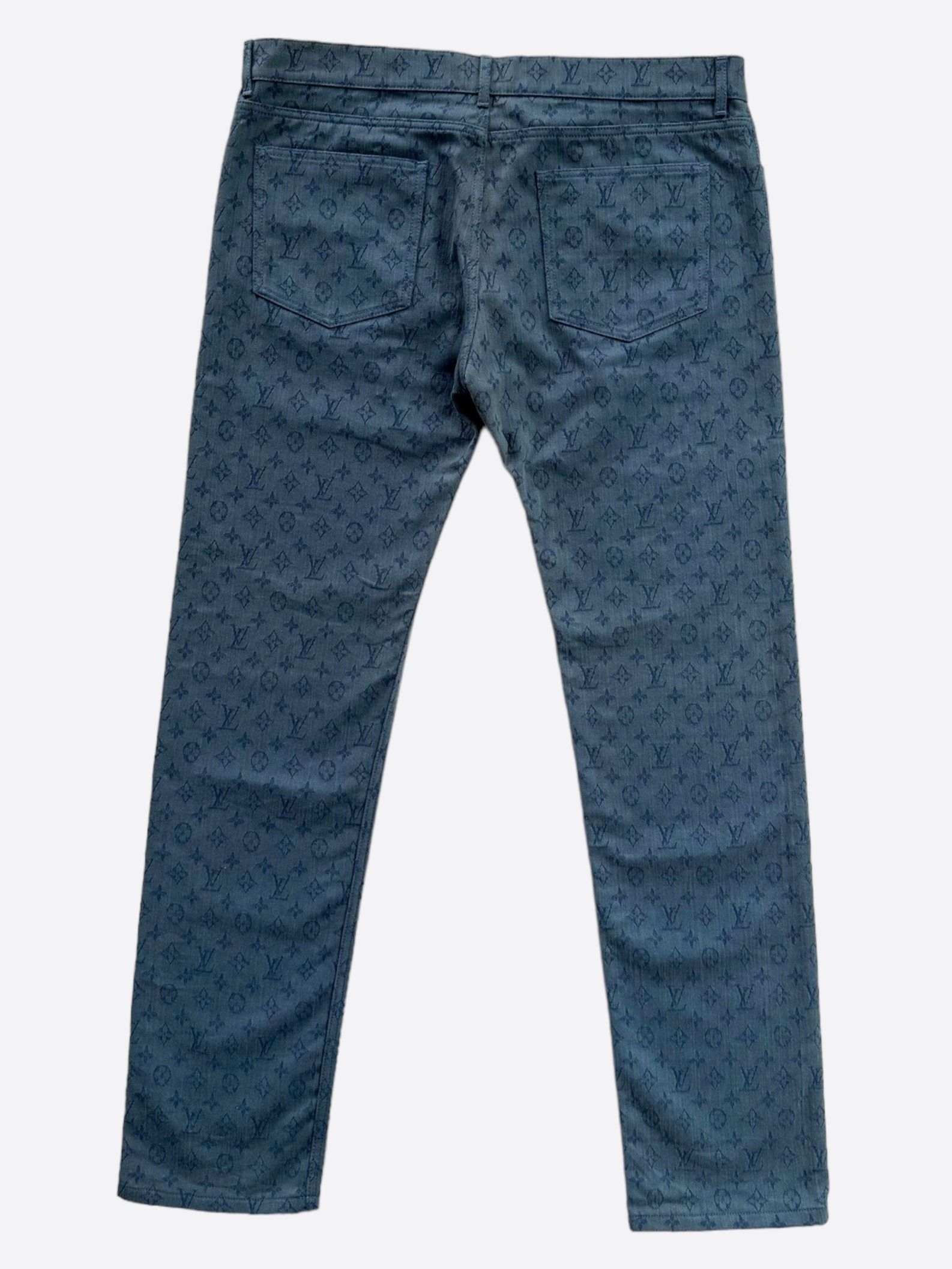 Louis Vuitton Louis Vuitton Blue Monogram Slim Jeans Size US 34 / EU 50 - 2 Thumbnail