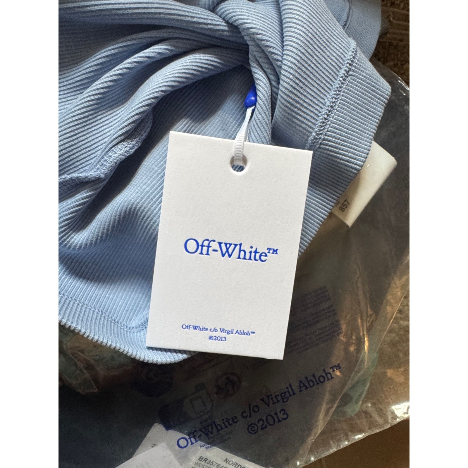Off-White Stretch Cotton Logo Tank Off-White Blue Size US M / EU 48-50 / 2 - 11 Thumbnail