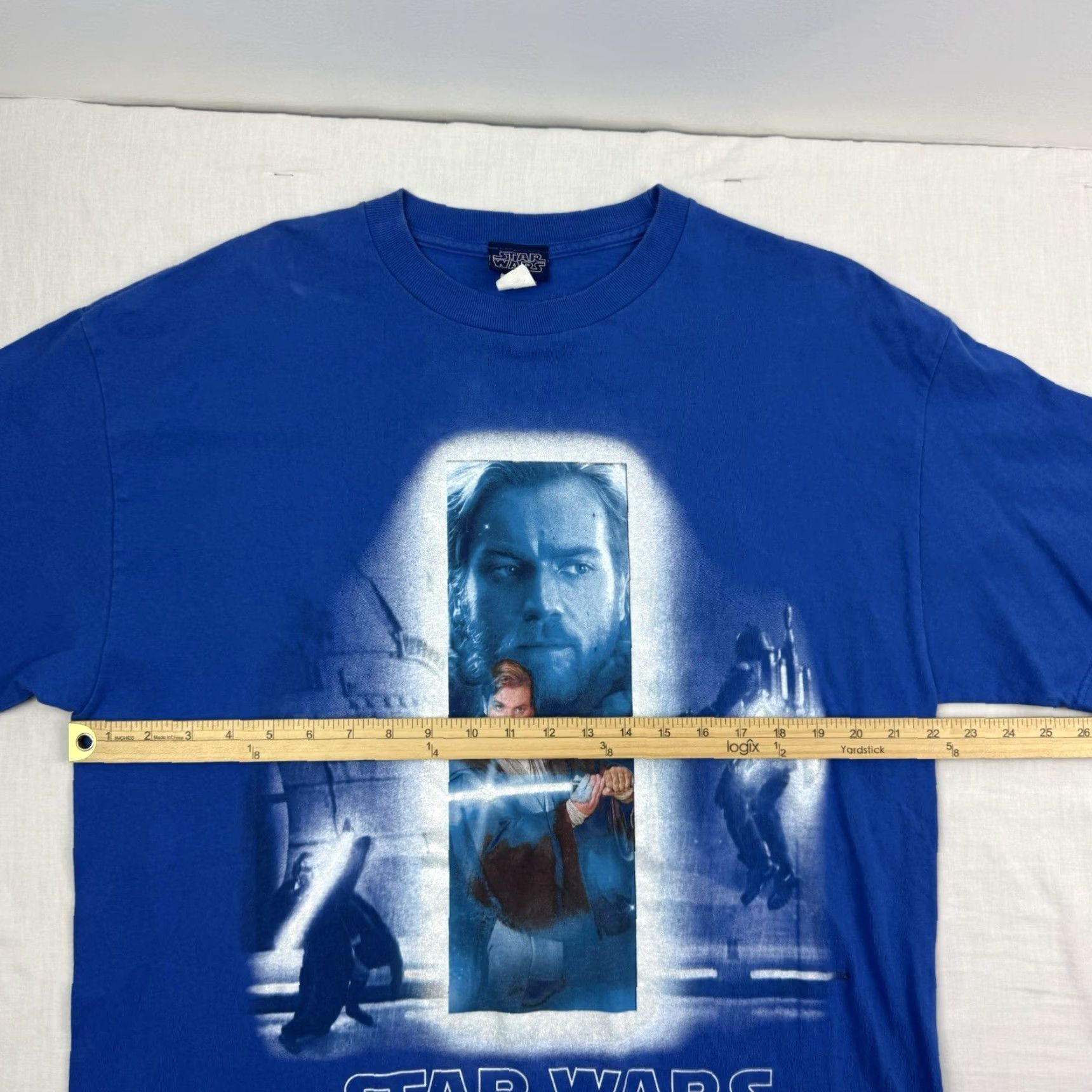 Star Wars VINTAGE Star Wars T-Shirt Adult XL Blue Graphic 90s Movie Mens Size US XL / EU 56 / 4 - 7 Thumbnail