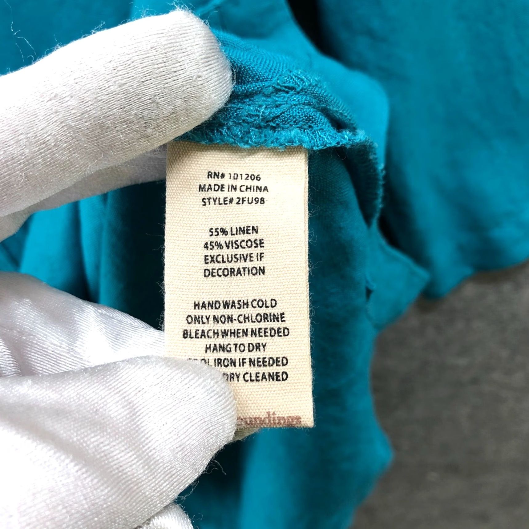 Soft Surroundings Soft Surroundings Blouse Shirt Womens M Blue Teal Linen Blend Pintuck 3/4 Sleeve Tunic Shirt Blouse Beach Bohemian Spring Summer Womens Size M / US 6-8 / IT 42-44 - 6 Thumbnail