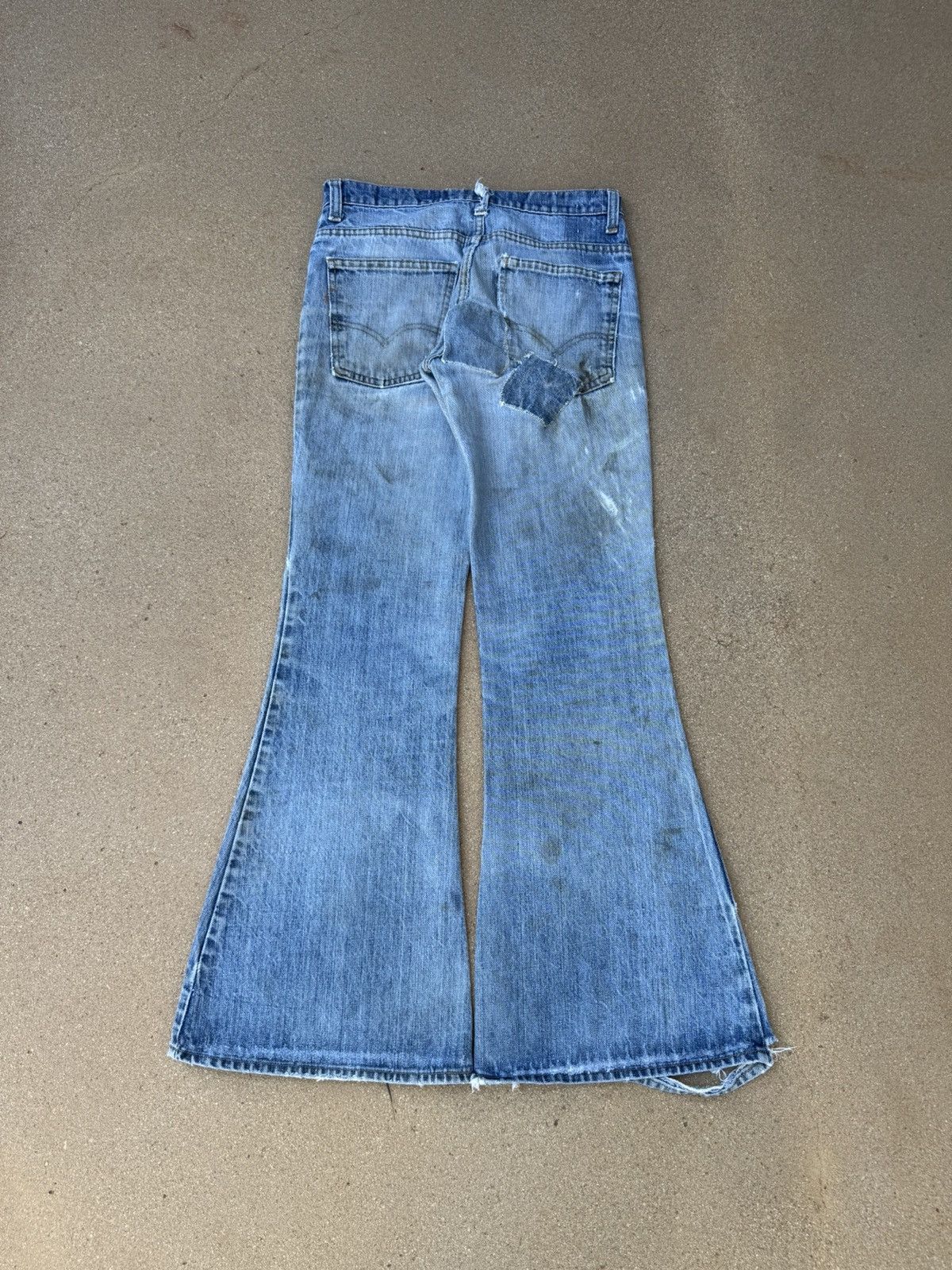 Levi's Vtg 70’s Levi’s 684 Orange Tab Bellbottom Denim Jeans 28x30 Size US 28 / EU 44 - 2 Thumbnail