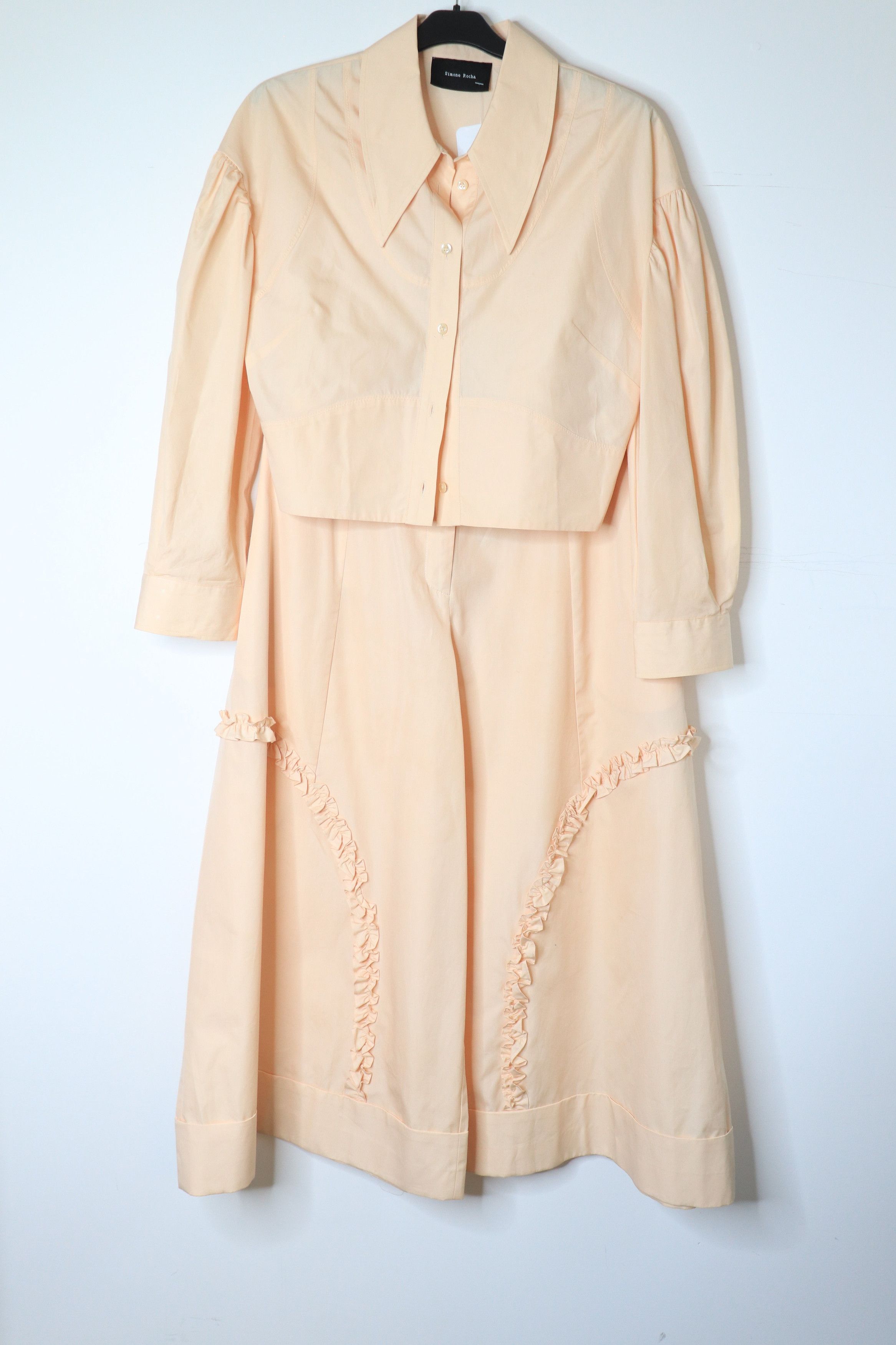 Other Peach pointy-collar shirt and frill trouser set - UK 10 Size M / US 6-8 / IT 42-44 - 1 Thumbnail