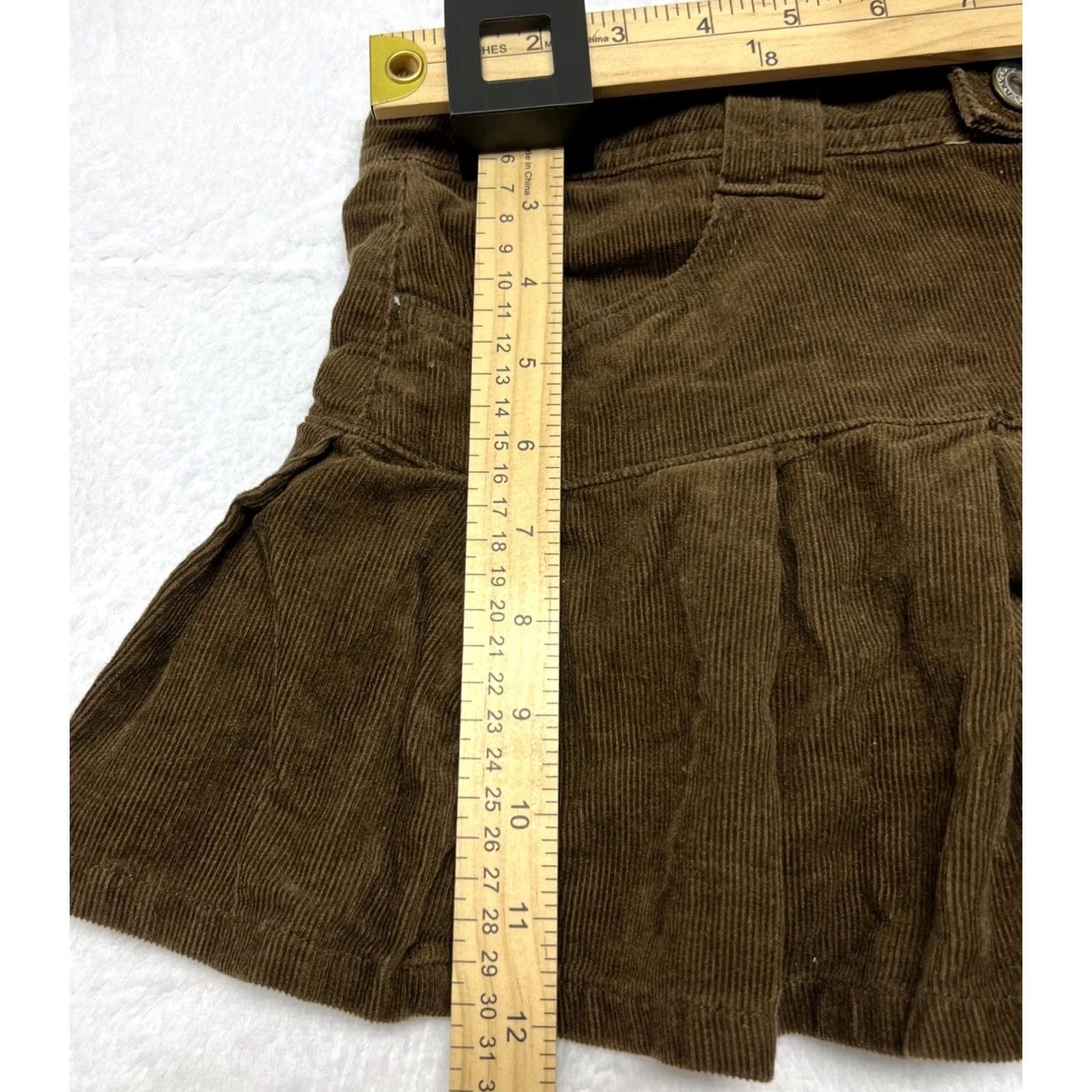 Vintage VINTAGE Angels Corduroy Pleated Brown Micro Mini Skirt Sz 11 2000s Women Short Zipper Skirt Angels Mens? No Size 32" / US 10 / IT 46 - 6 Thumbnail