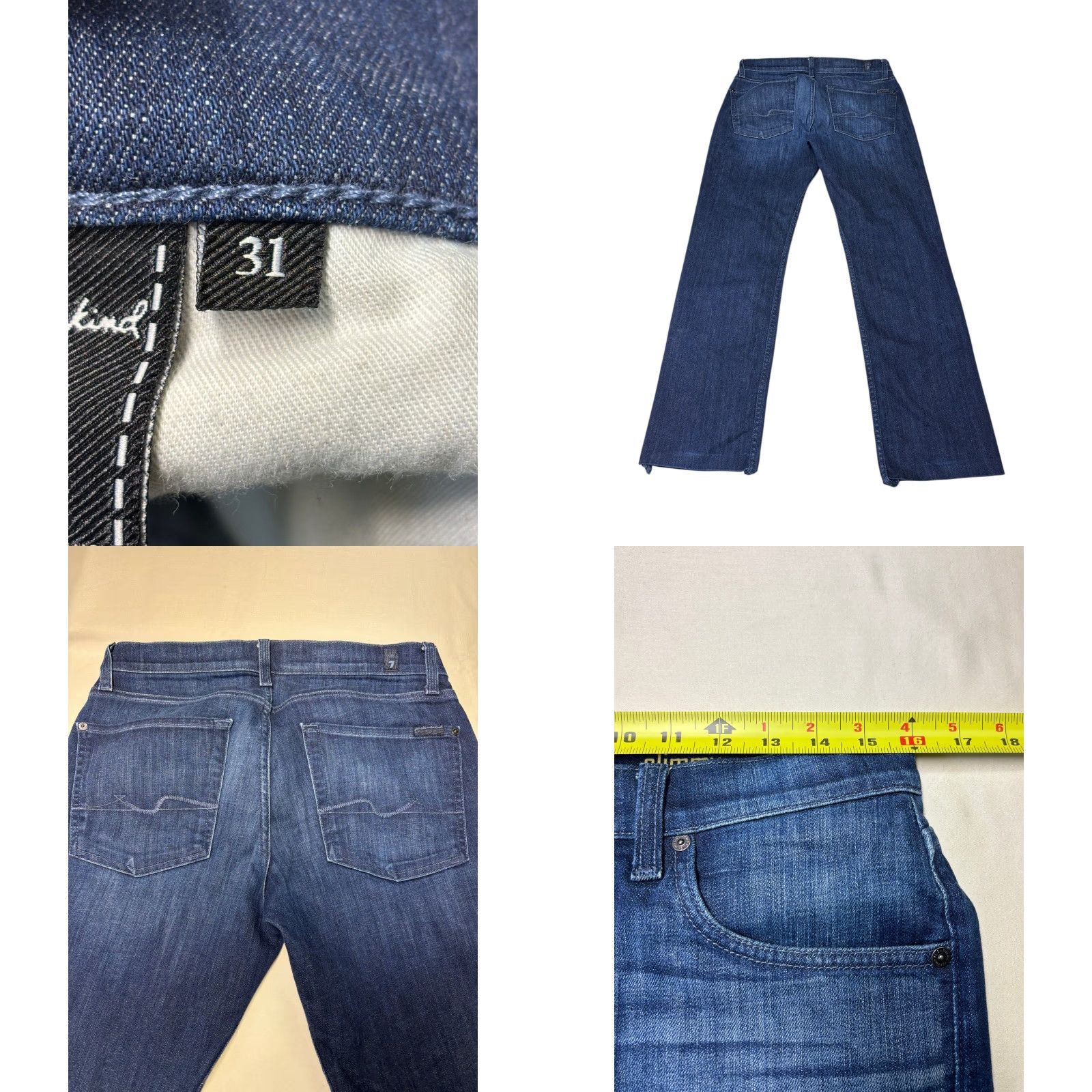 7 For All Mankind 7 For All Mankind Slimmy Jeans Dark Wash Mid Rise Stretch Cotton Blend 31X28 Women Jeans Slim, 5-Pocket, Zipper Button Wash: Medium Vintage: No Size 24" / US 00 / IT 34 - 8 Thumbnail