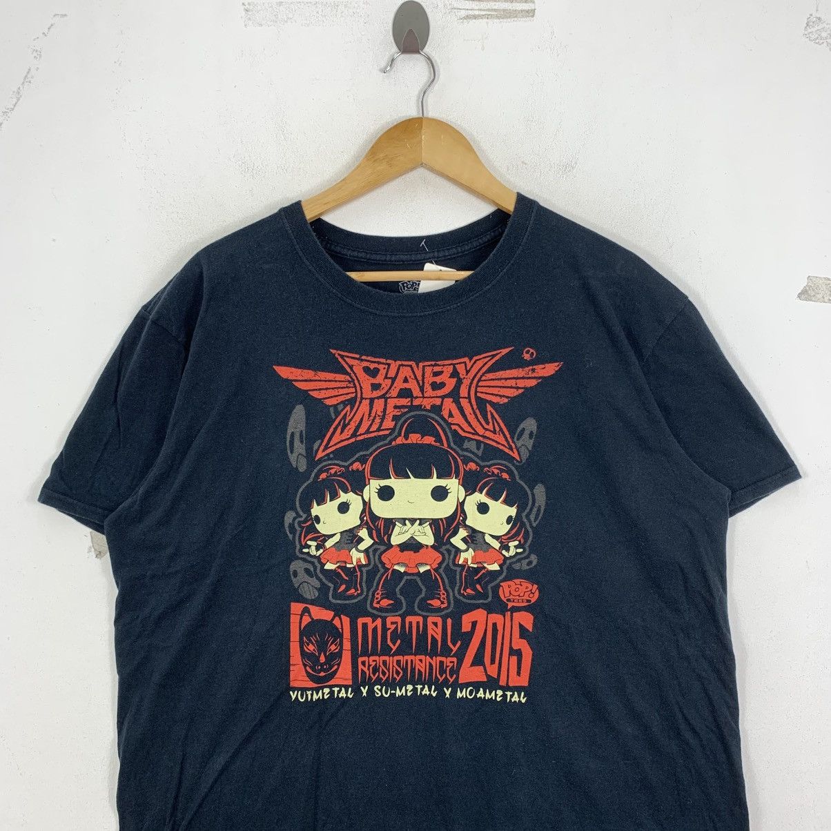 Japanese Brand BABY METAL 2015 Yuimetal Su-Metal Moametal Japanese Tshirt Size US L / EU 52-54 / 3 - 3 Thumbnail