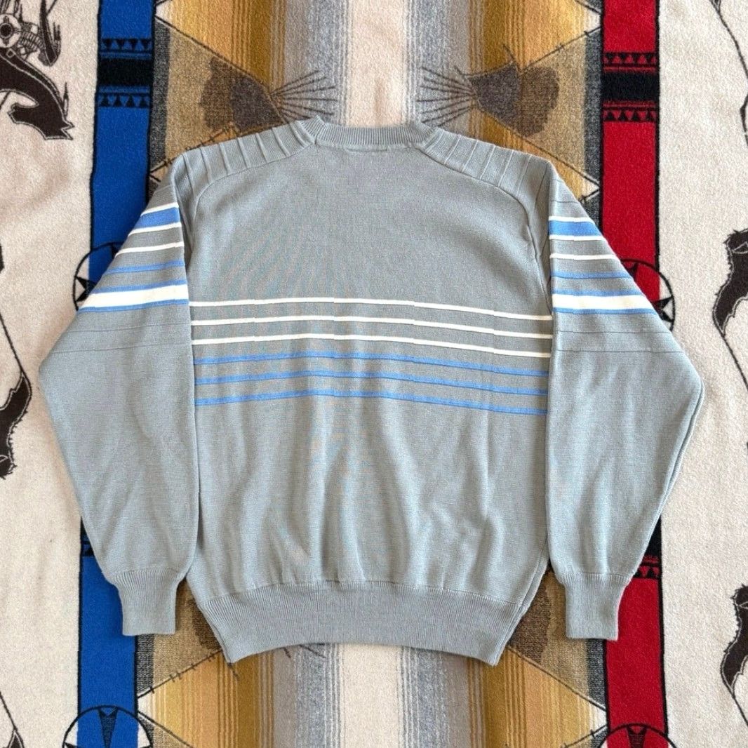 Vintage VINTAGE Down Hill Skiing Pullover Knit Sweater XL Men Gray 80s 90s Ski Pattern Solid Long Sleeve Knit Pullover Winter Size US XL / EU 56 / 4 - 4 Thumbnail
