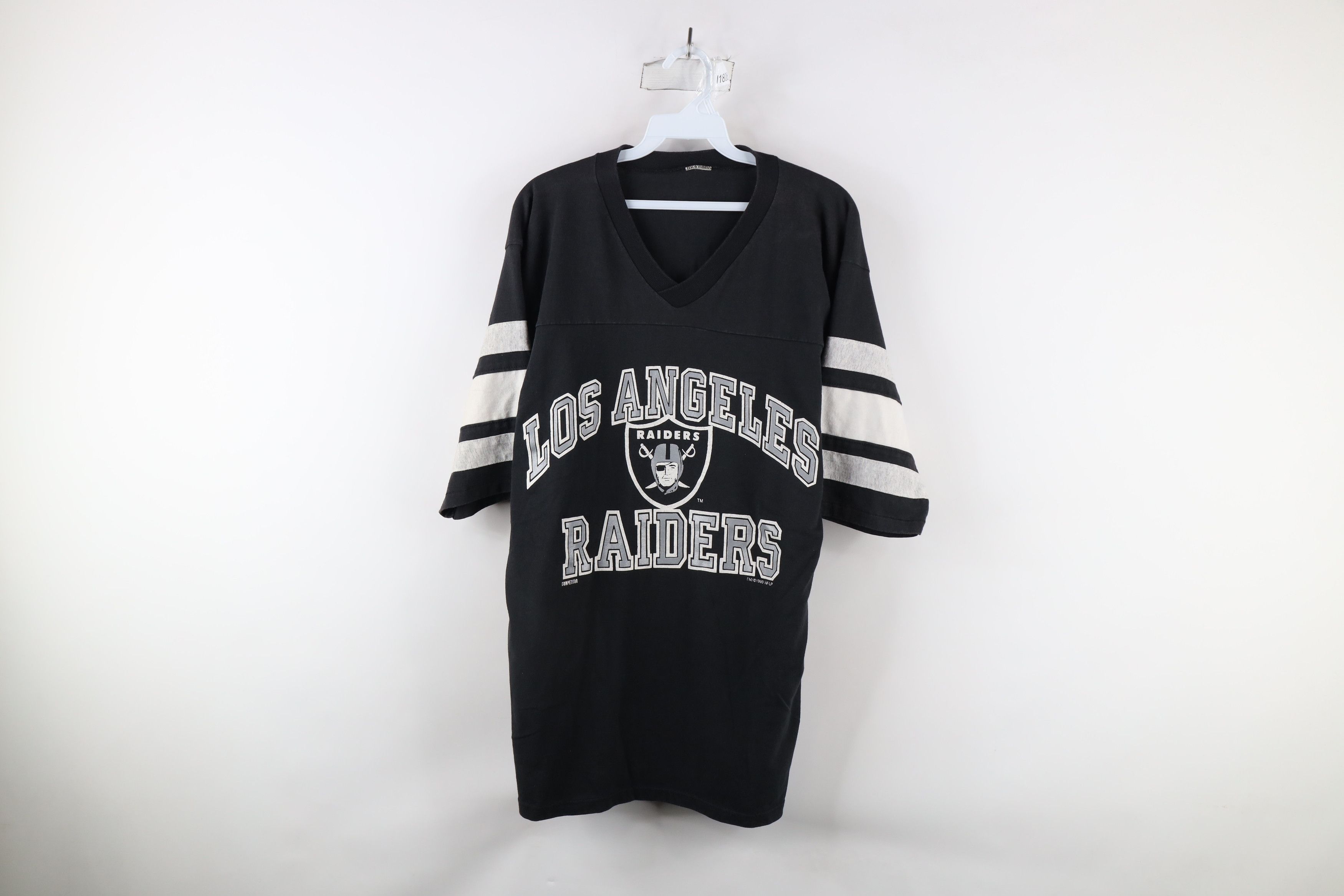 Vintage Vtg 90s Los Angeles Raiders Mascot Graphic NFL Large T 