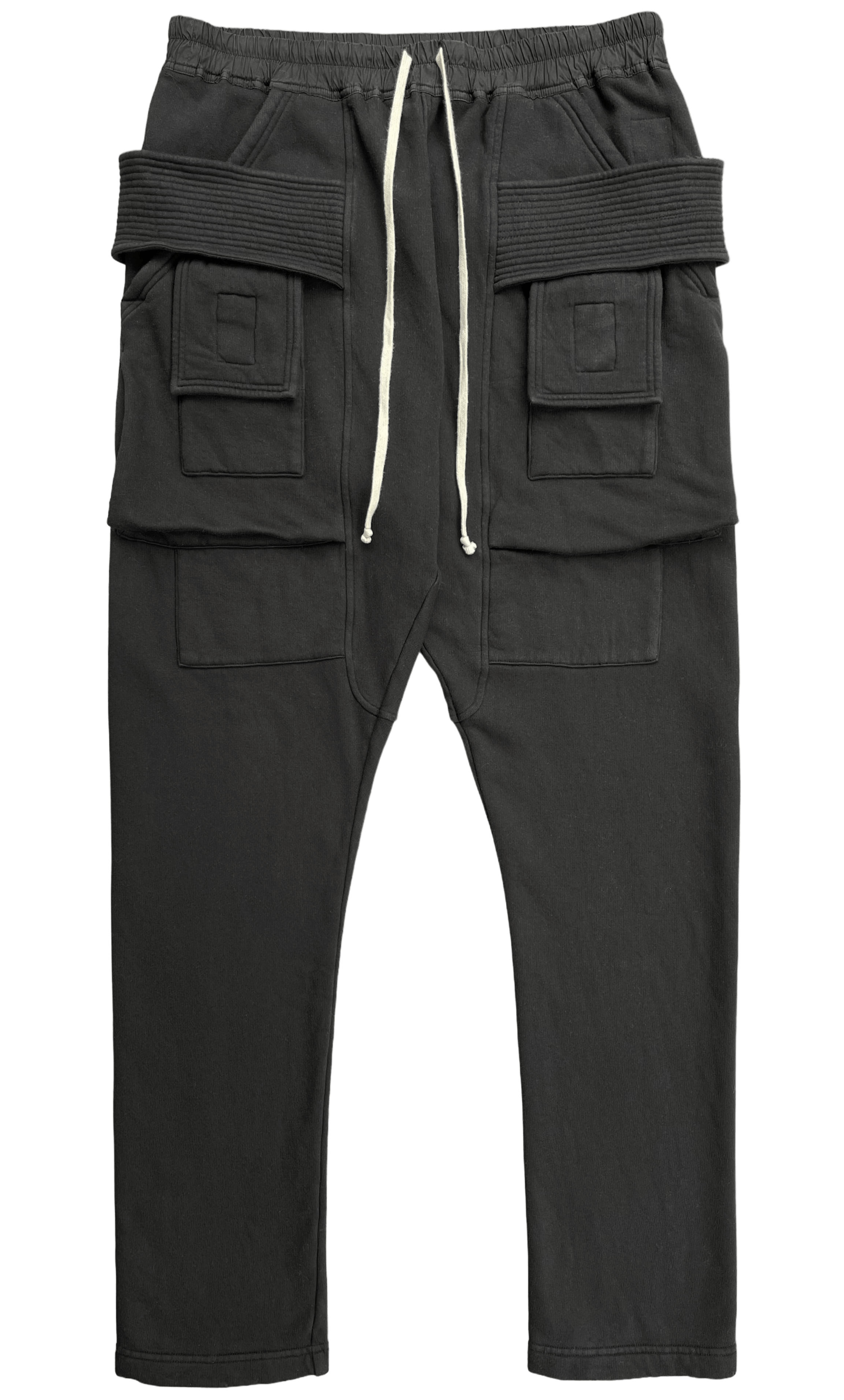 image of Rick Owens Drkshdw Organic Cotton Creatch Cargos in Black, Men's (Size 34)